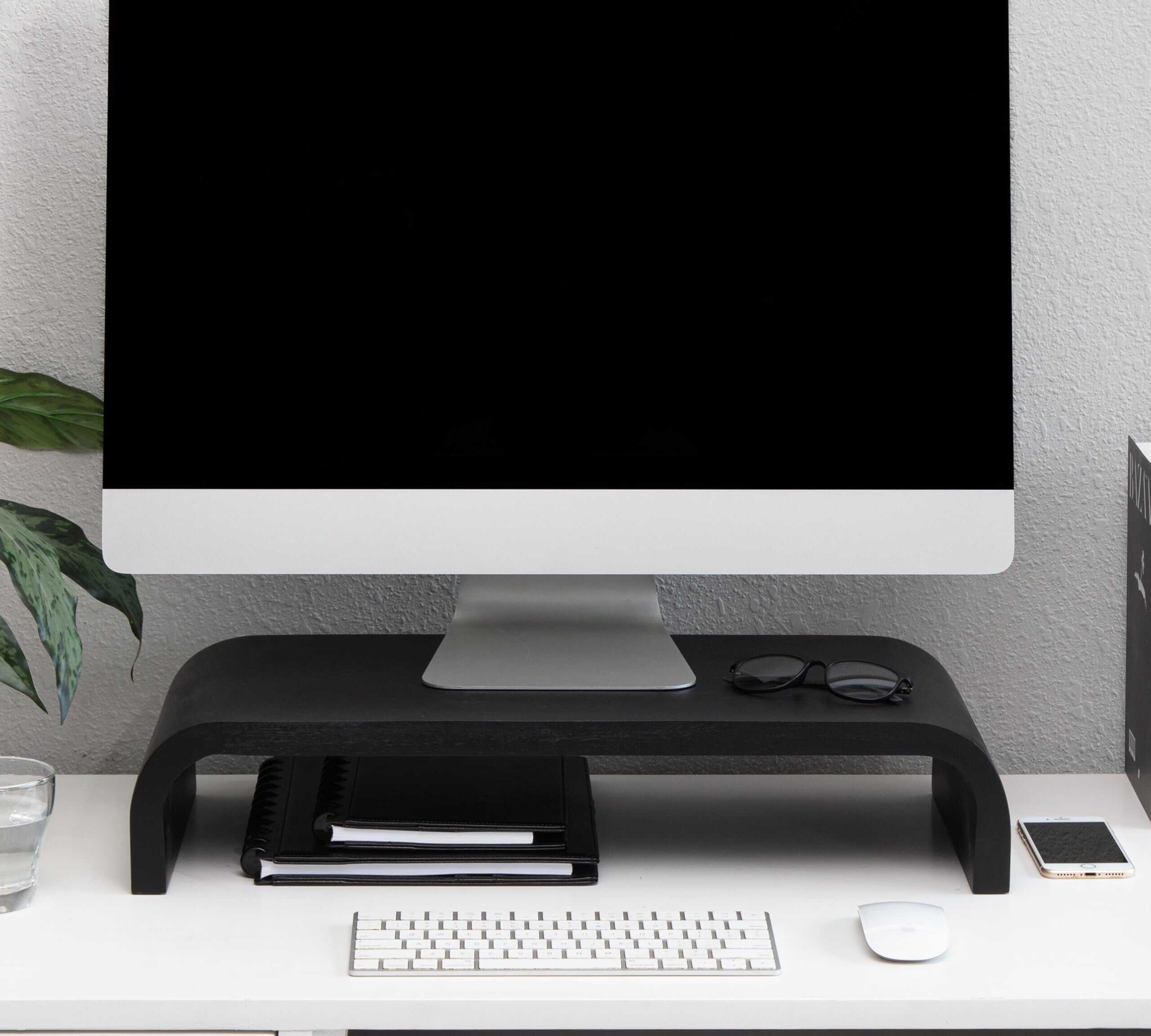 Soporte de Monitor de Madera Anji Mountain Elevador de Mesa