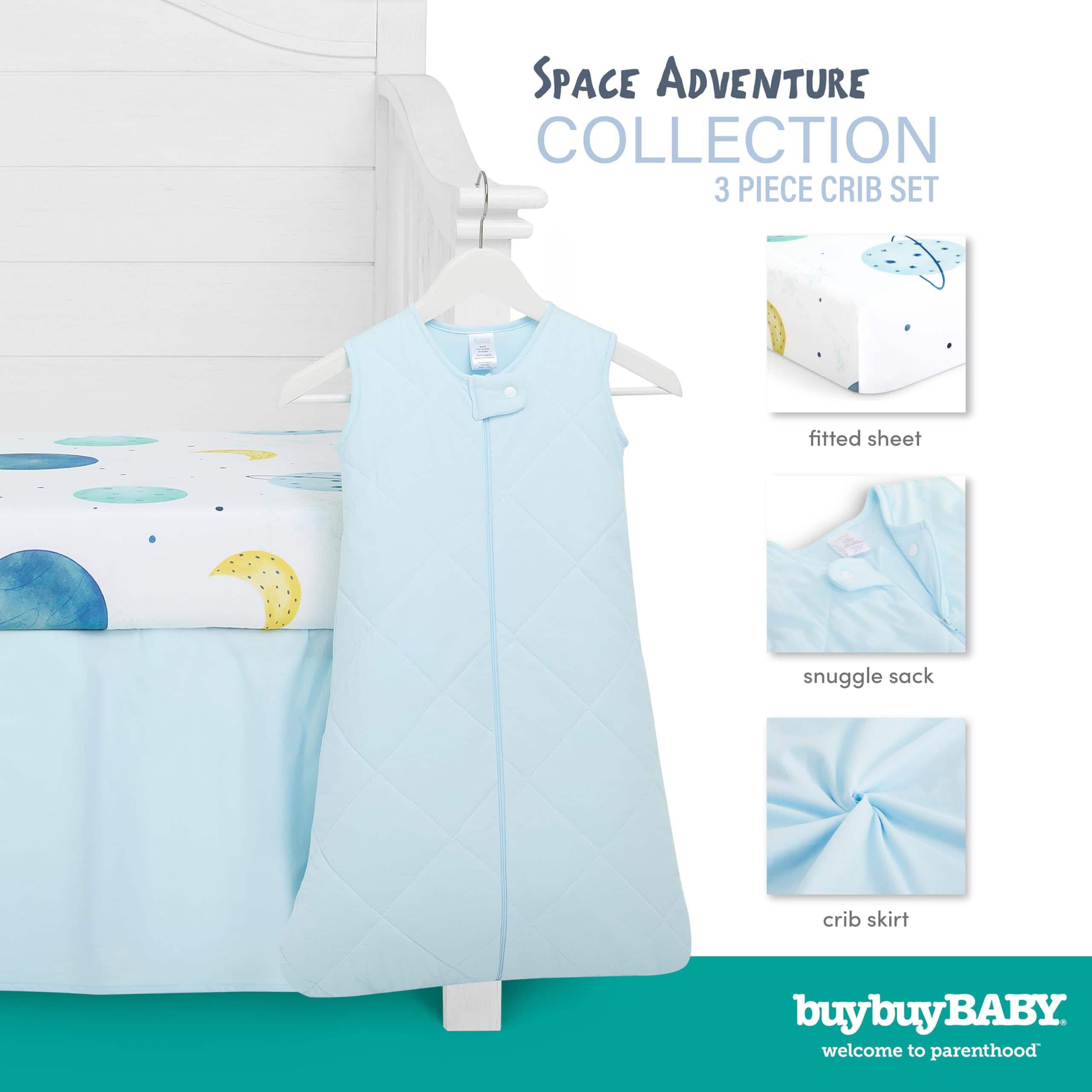 Set de Ropa de Cuna Evolur Space Adventure de 3 Piezas, - Image 3