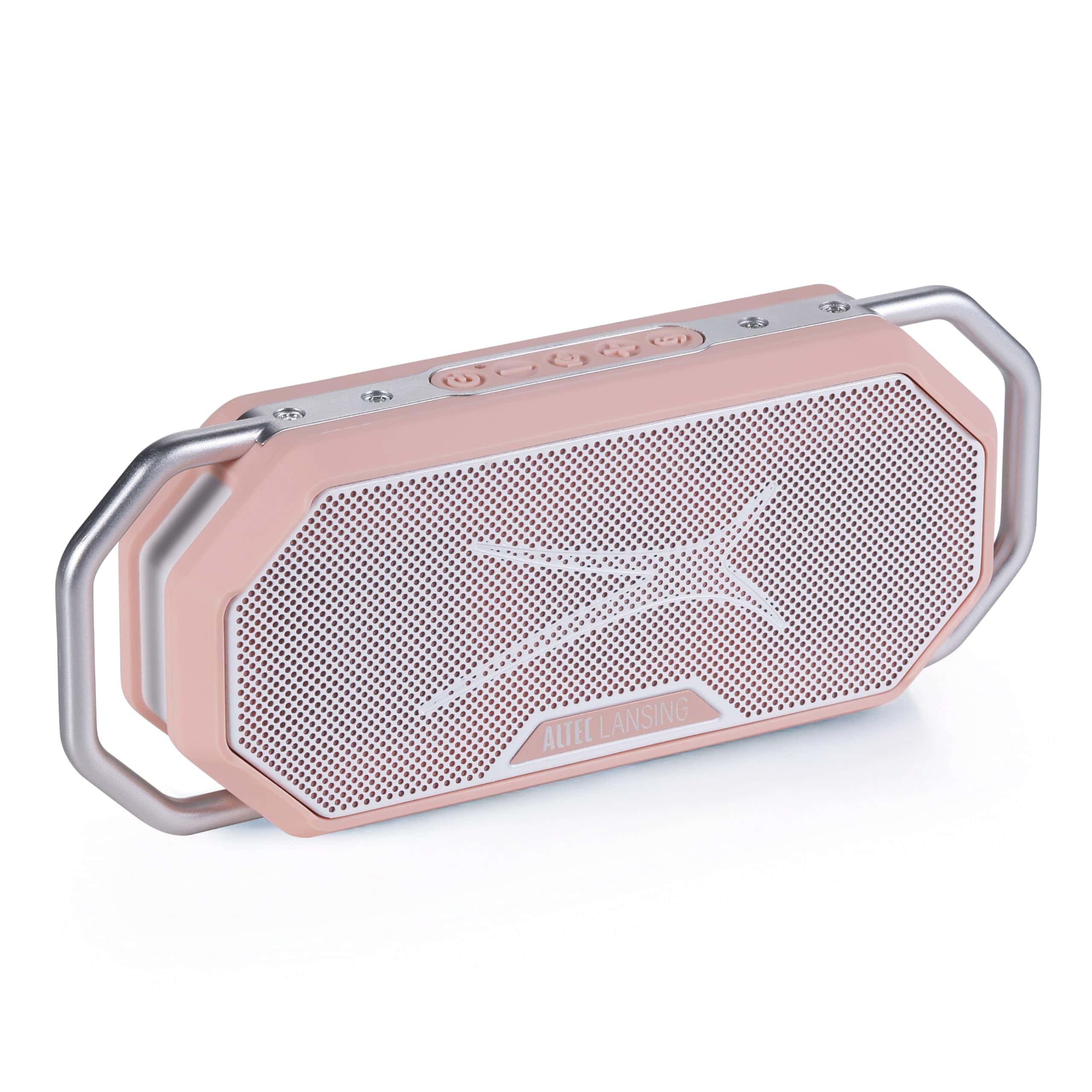 Altavoz portátil Bluetooth Altec Lansing -Rosa Coral/Blanco
