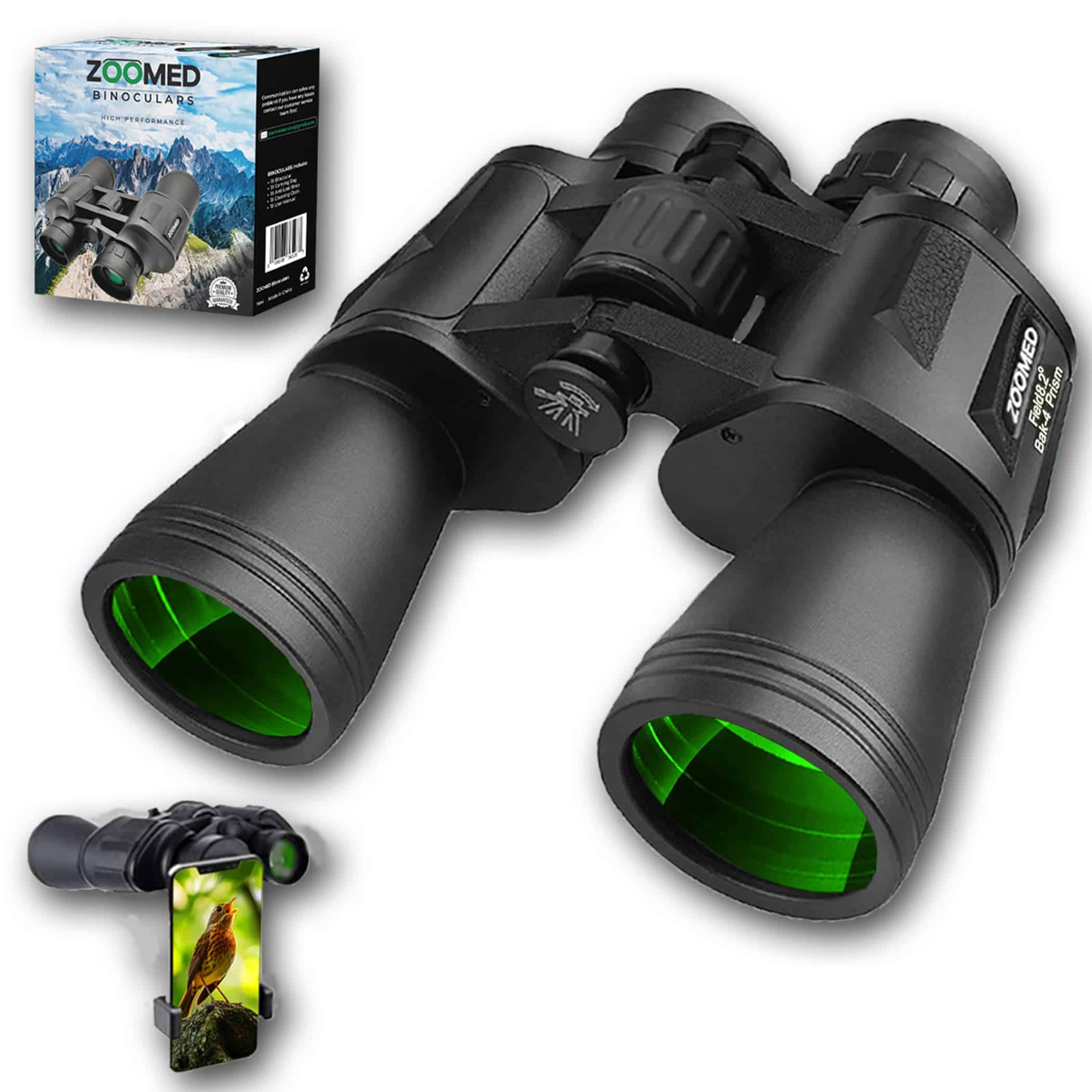 Binoculares con Adaptador para Teléfono, Militares, 20×50,