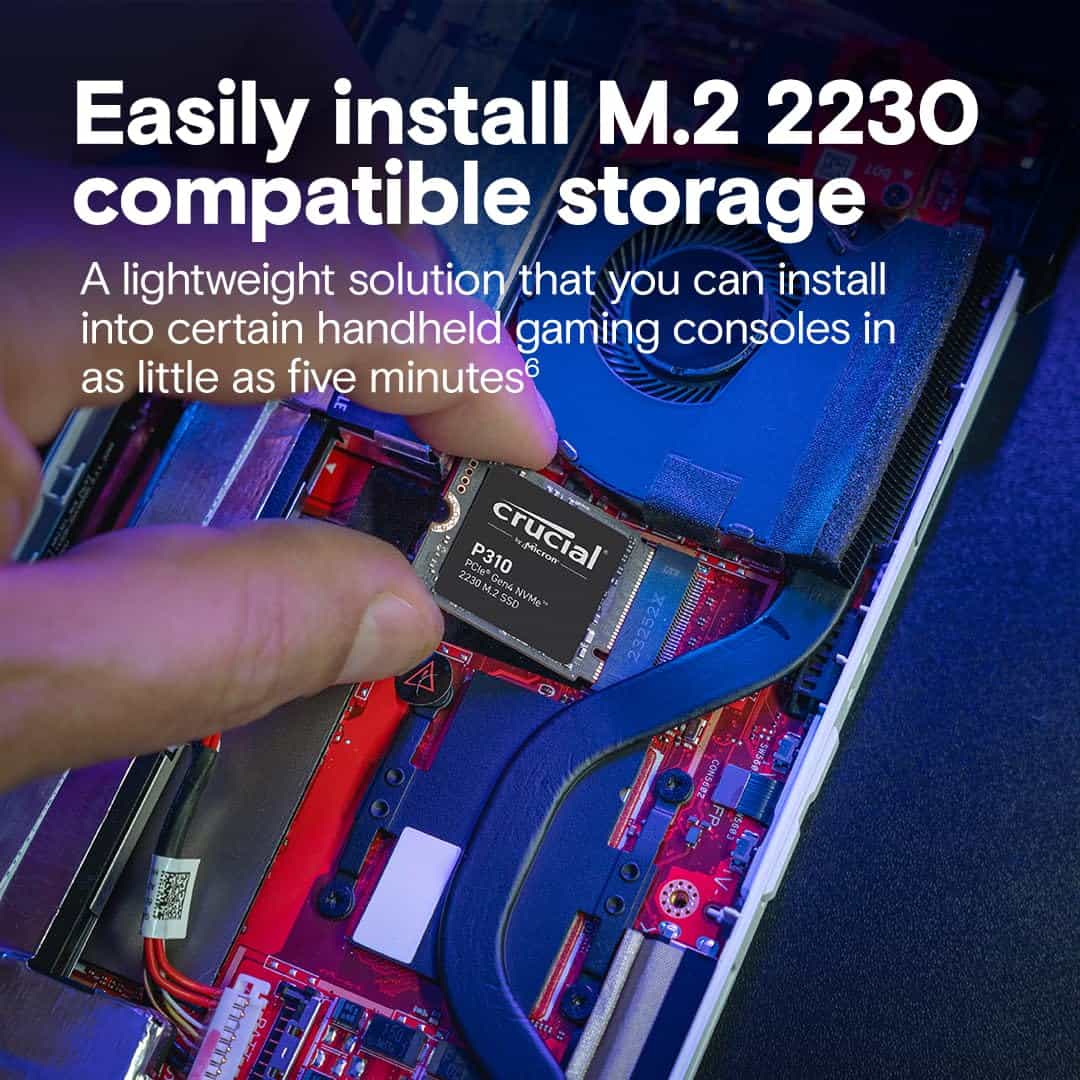 Crucial P310 2TB PCIe Gen4 2230 NVMe M.2 SSD - Hasta 7,100 - Image 7