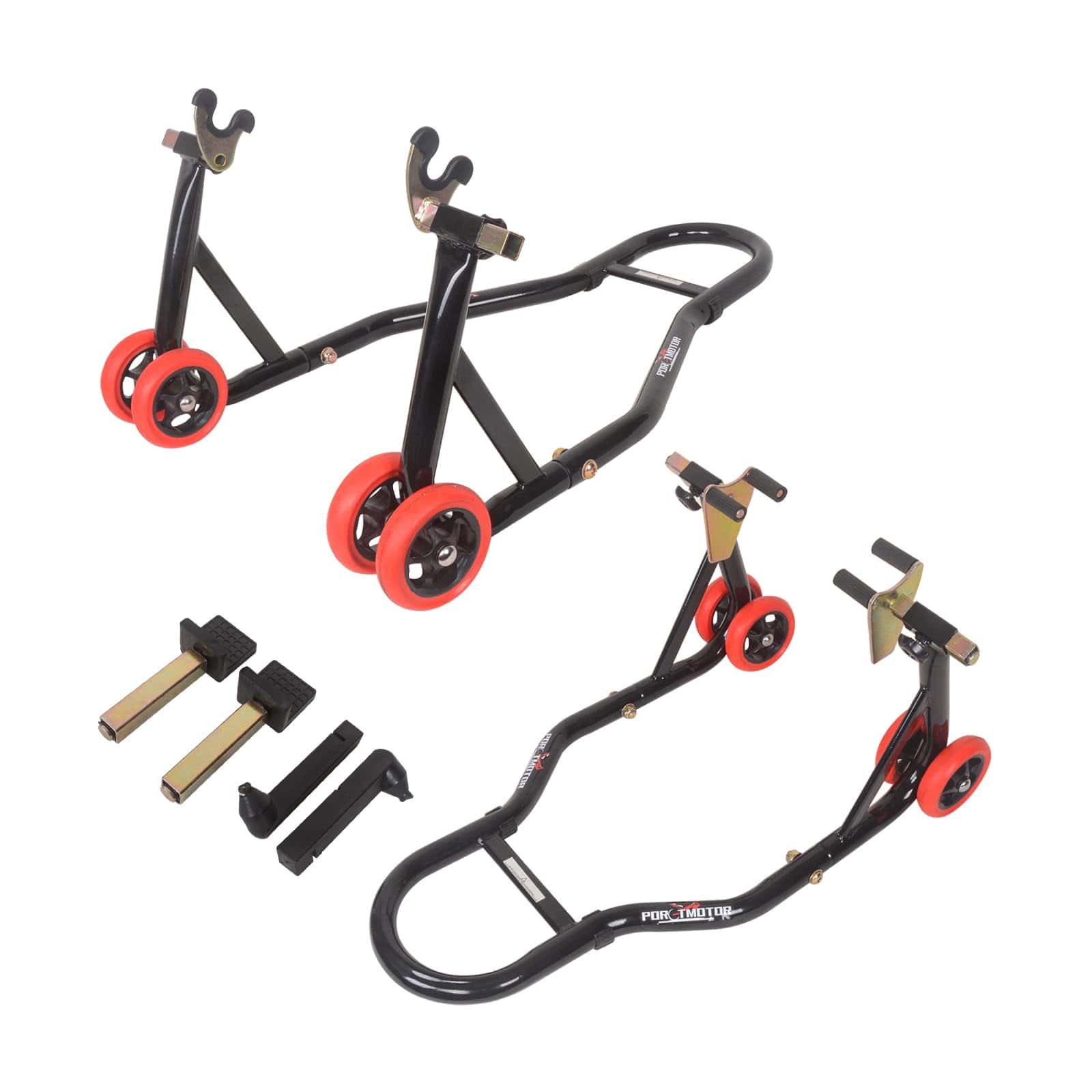 Porotmotor Soportes para Motocicletas Delantero y Trasero,