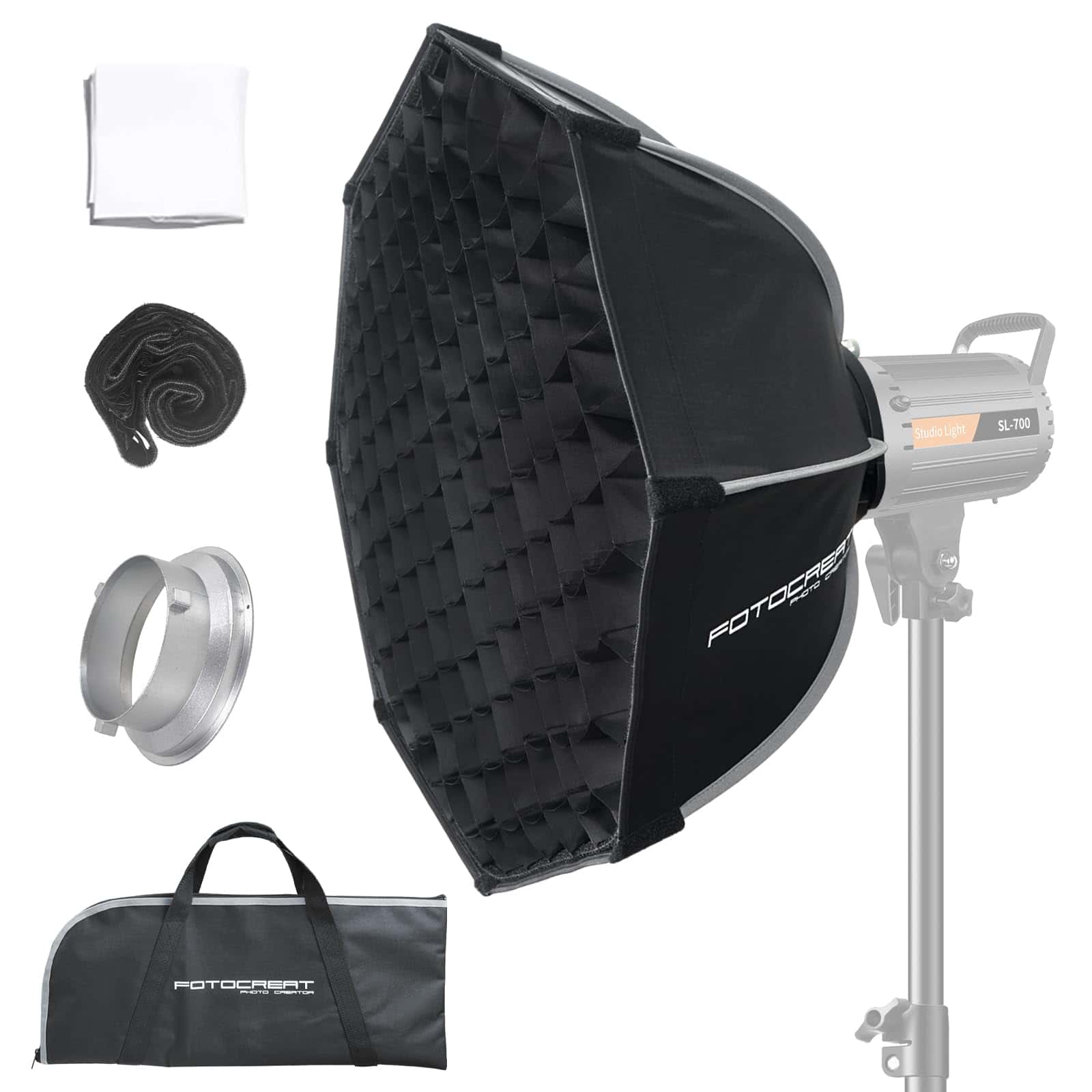 Softbox Octogonal Plegable de 24''/60CM con Montura Bowens,