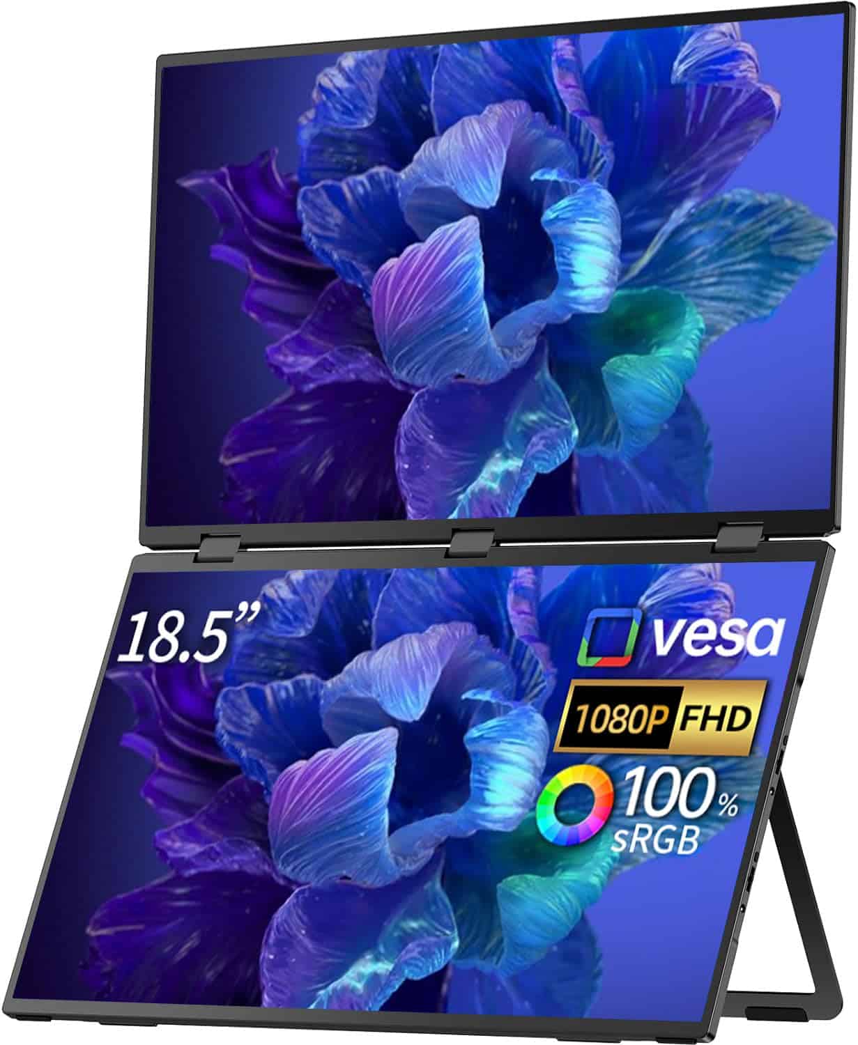 Monitor Portátil de Doble Pantalla Sibolan 18.5" Set 100Hz,