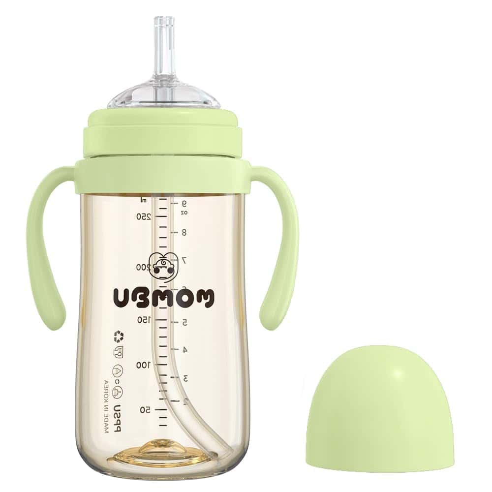 Vaso con Pajita y Asa UBMOM, Vaso Antiderrames para Bebés y