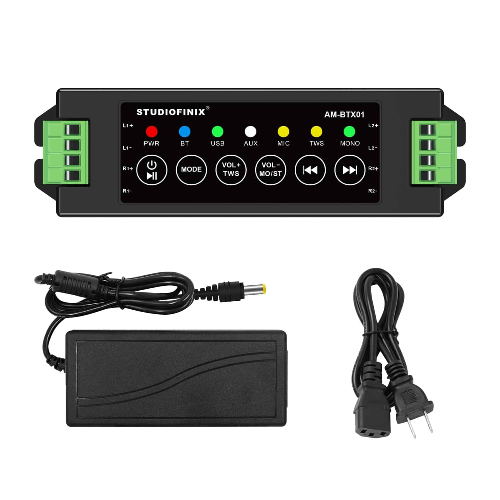 Amplificador Bluetooth Mini de 4 Canales STUODIOFINIX 120w