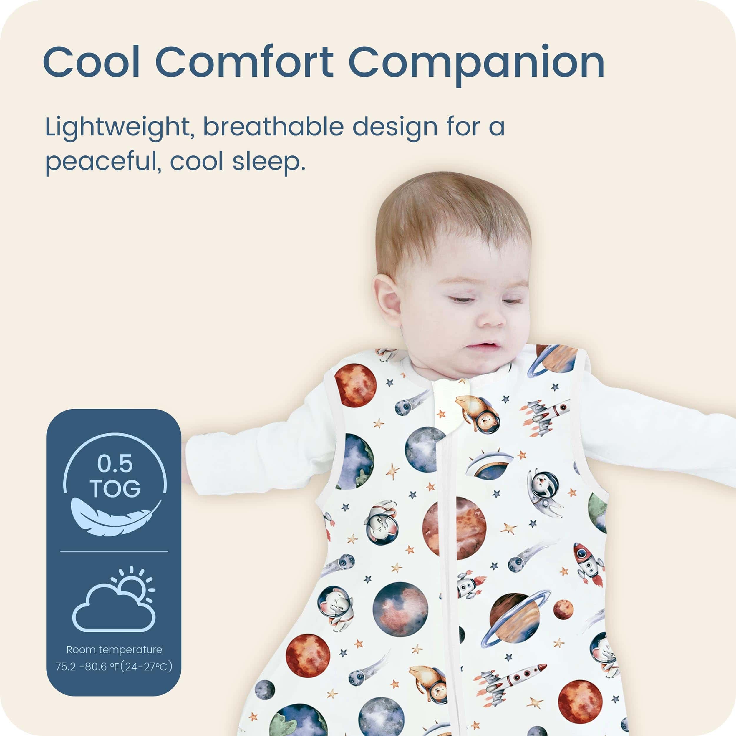 Saco de Dormir TOTBASIC 6-15 Meses, Ligera Manta para - Imagen 3