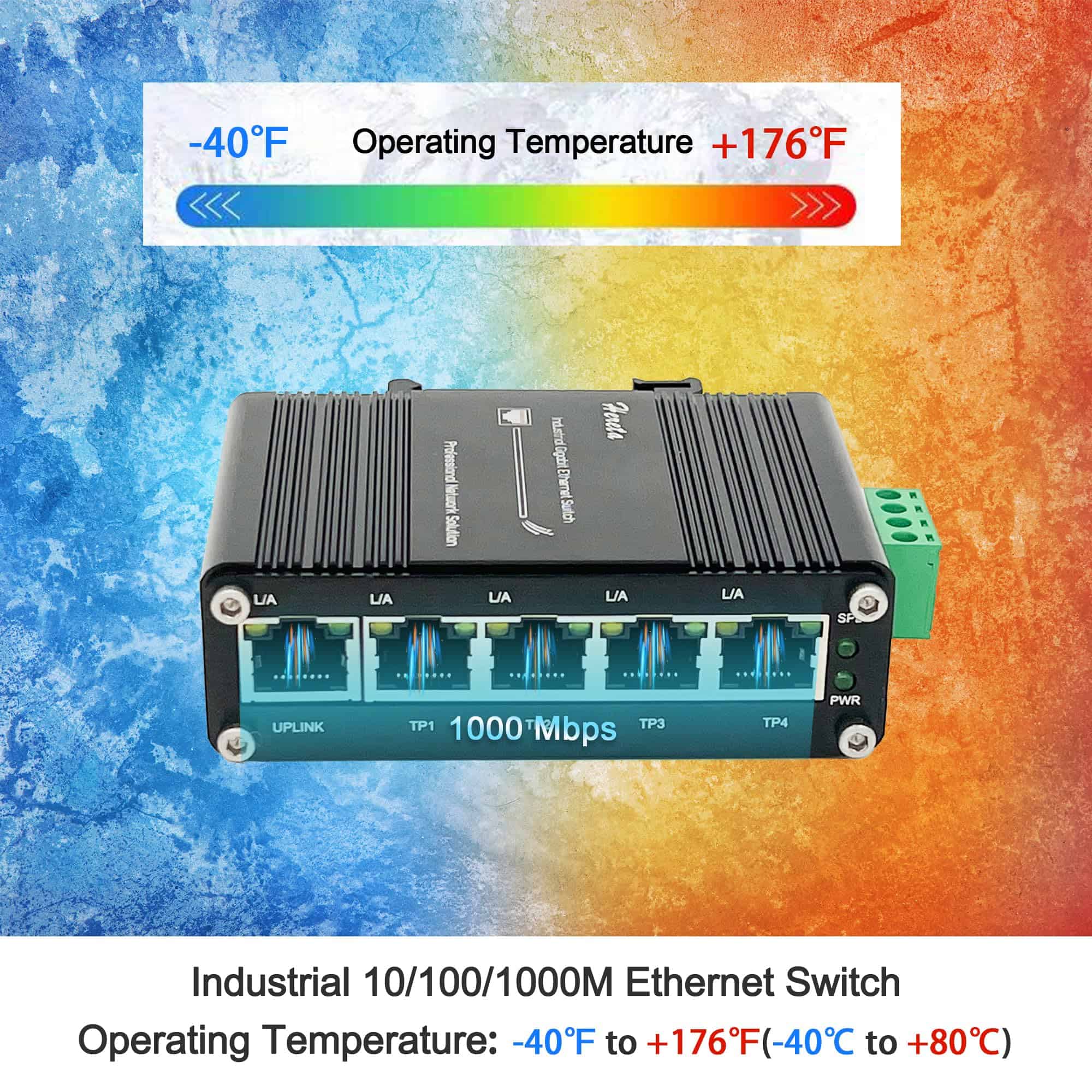 Mini Industrial Switch Ethernet Gigabit, Switch de Red - Imagen 6