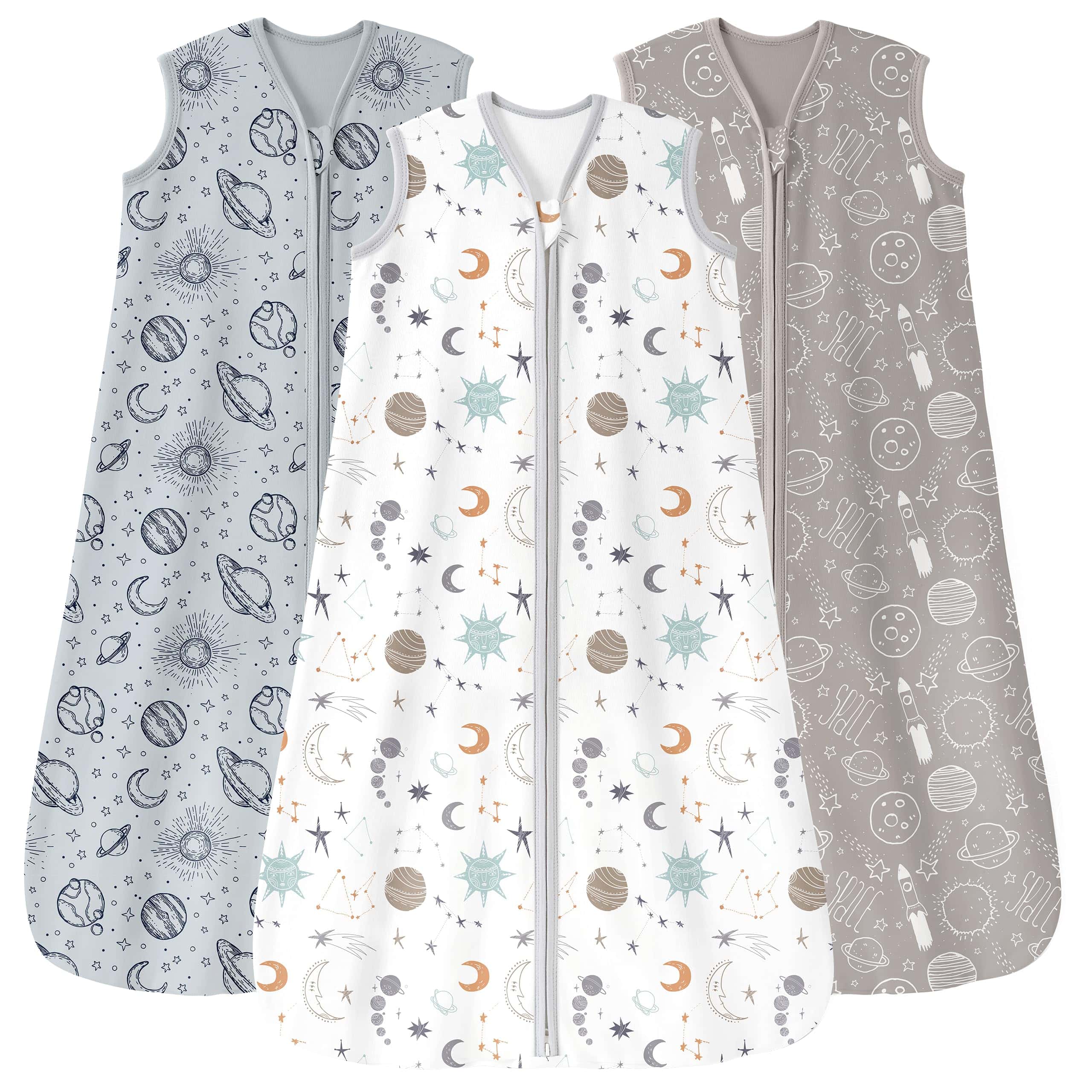 Saco de dormir para bebé Unnivoll 0-6 meses -Blanco Gris Azu