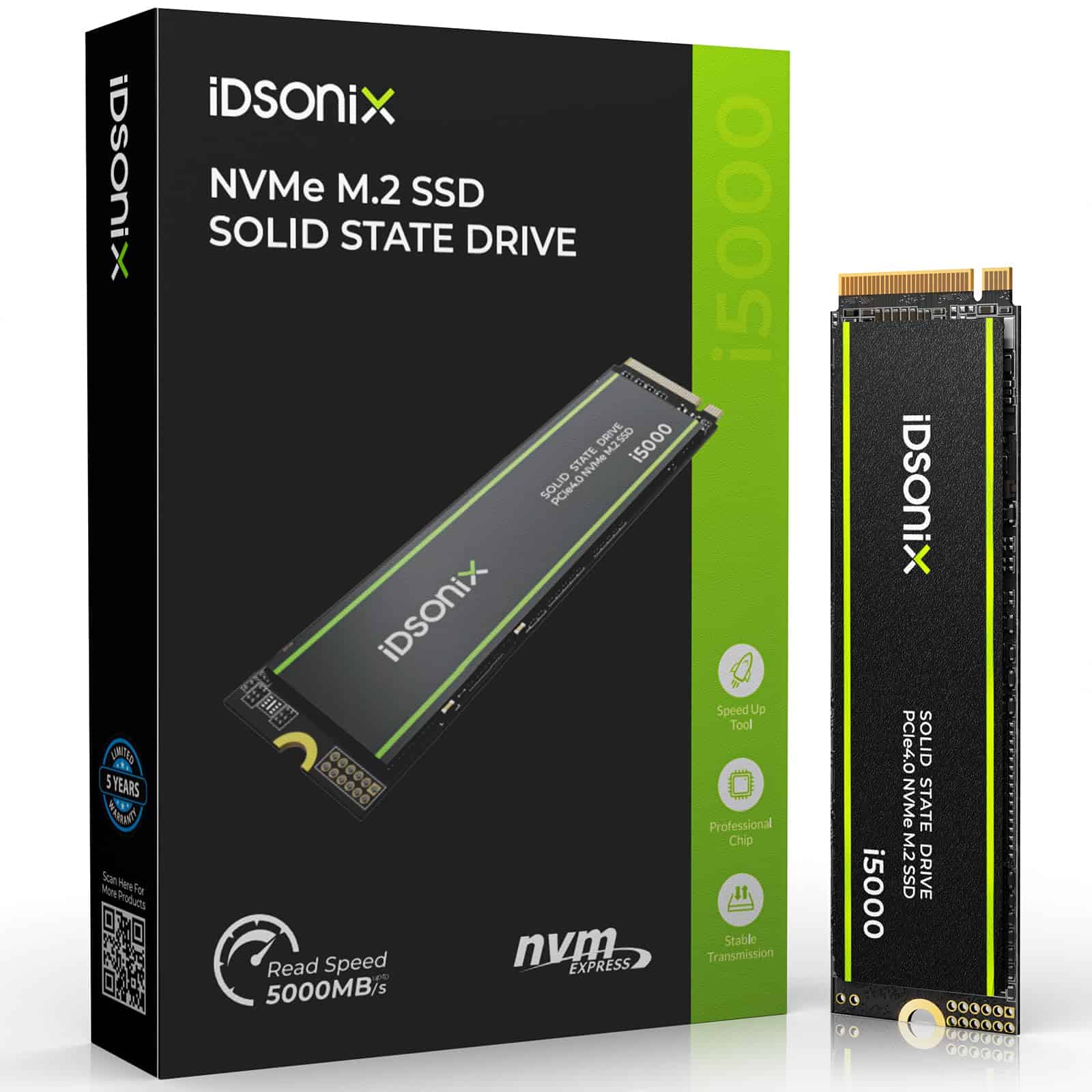 iDsonix 2TB SSD M.2 2280 PCIe Gen 4x4 NVMe Disco Estado