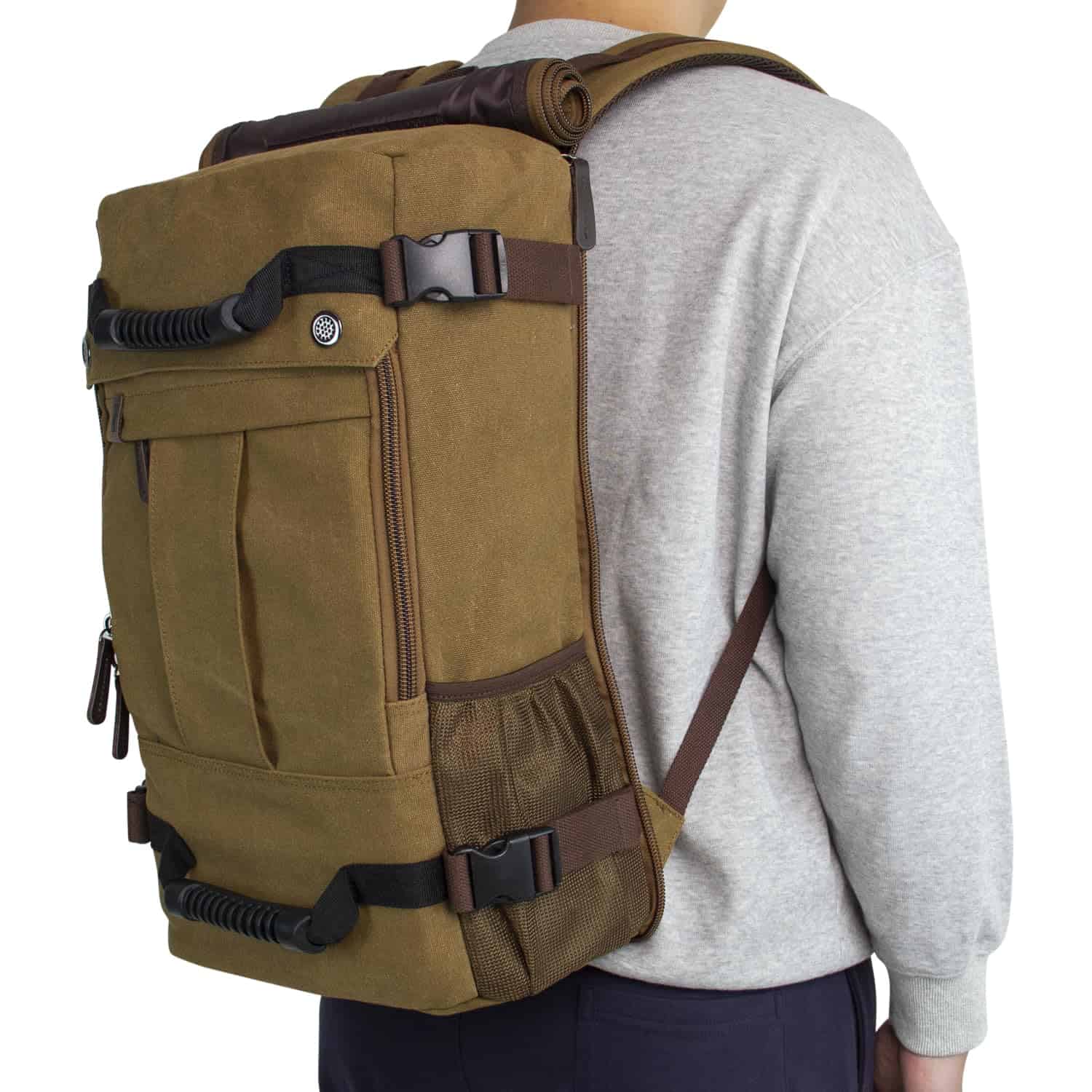 Mochila de Viaje de Lona KAUKKO Bolsa Multifuncional para - Image 10