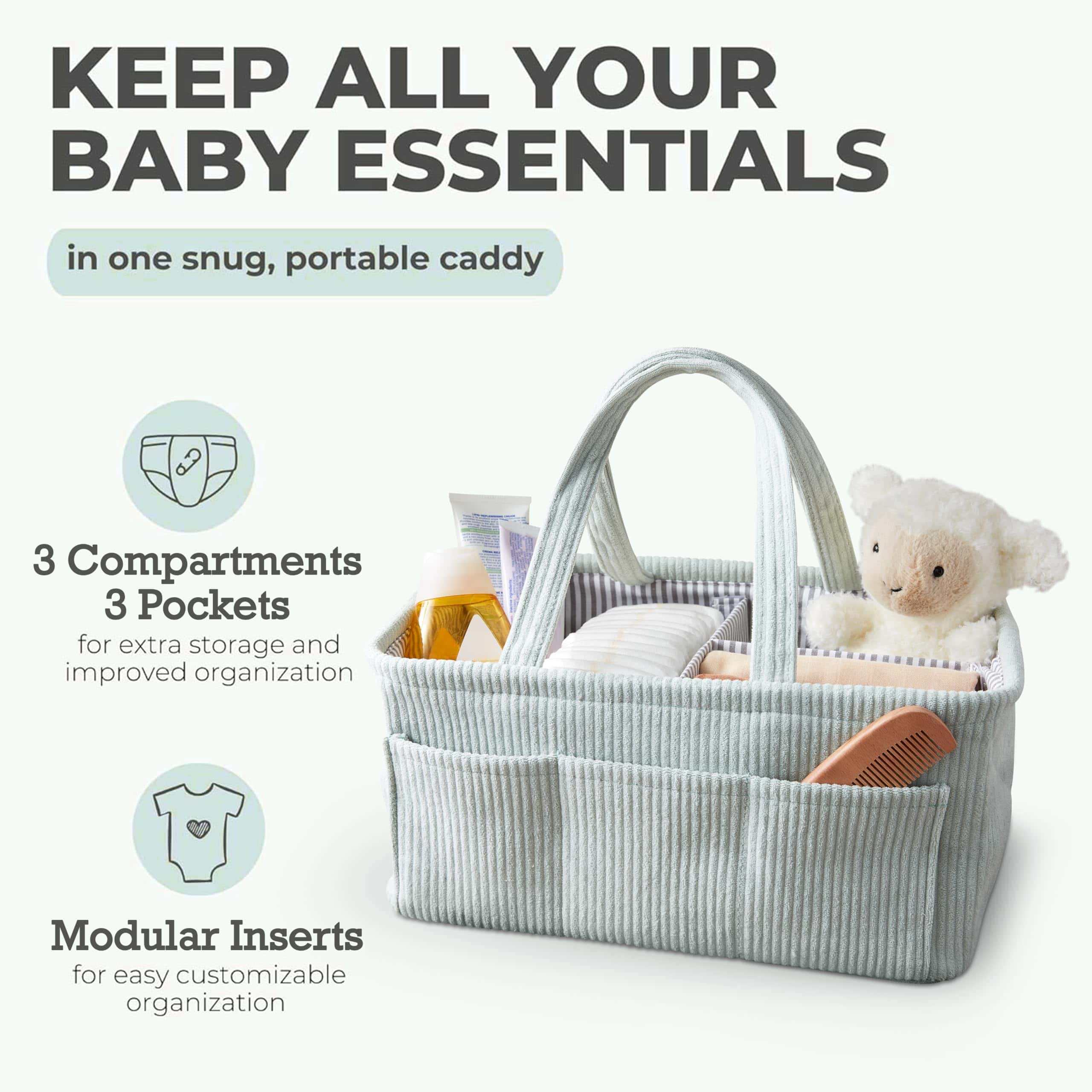 Organizador de Pañales Itsy Bitsy Tot, Caddy -Menta - Imagen 3
