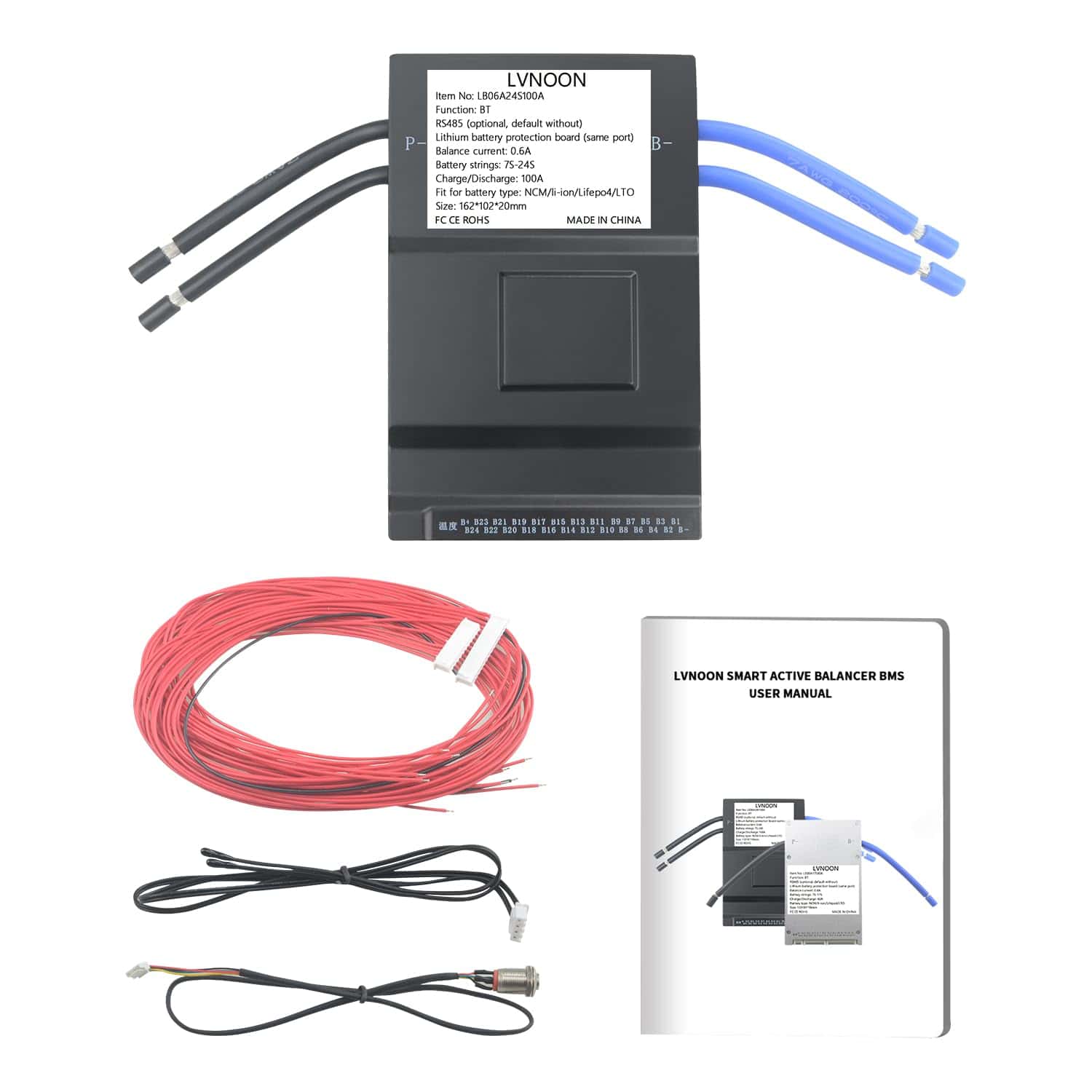 LVNOON LB06A Smart Active Balancer BMS Placa -7-24S