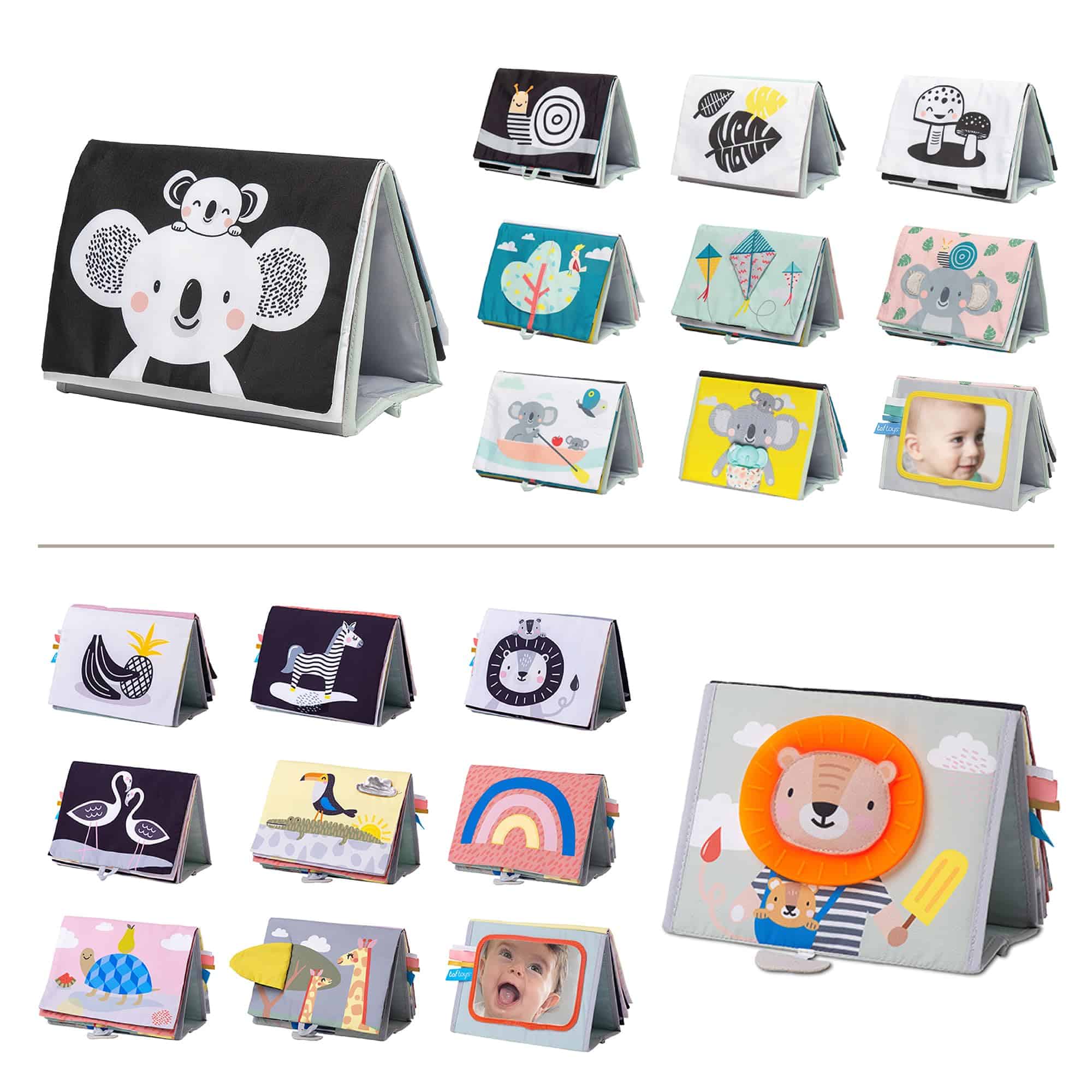 Set de 2 Juguetes de Tiempo Boca Arriba Libros de Contraste