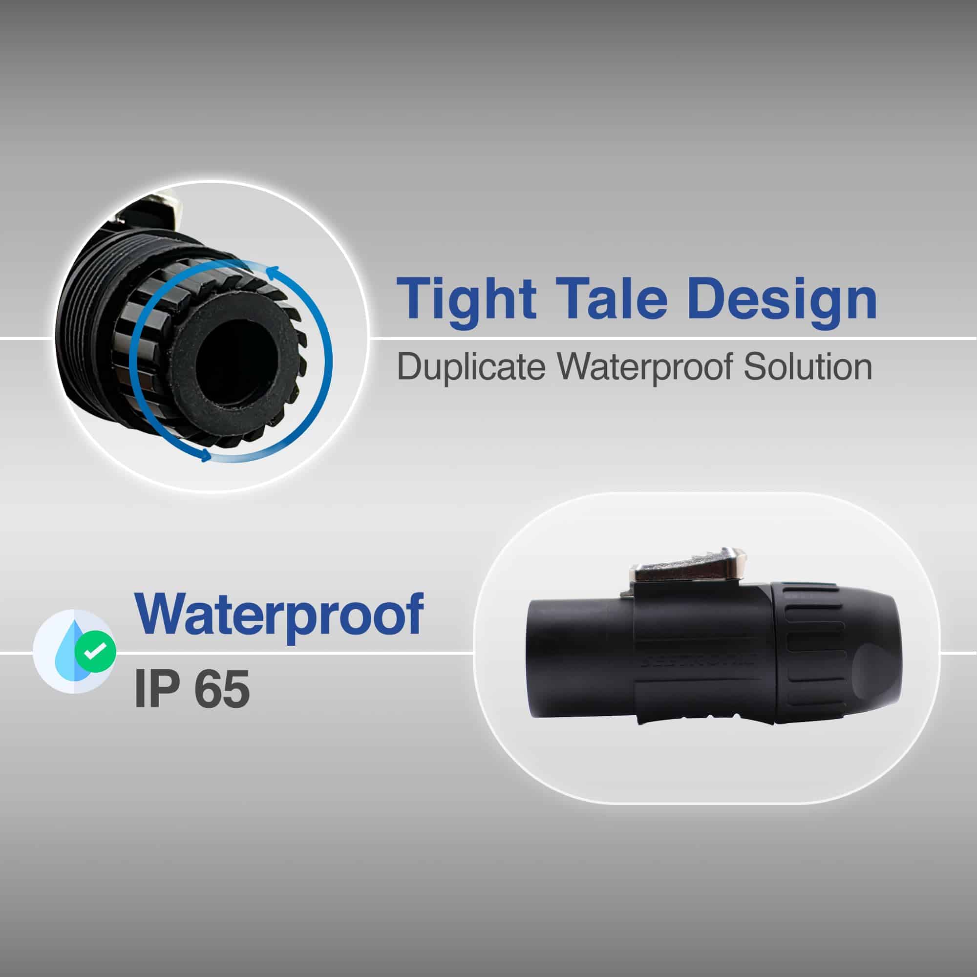 Conector de corriente AC impermeable Seetronic SAC3MX con - Image 6