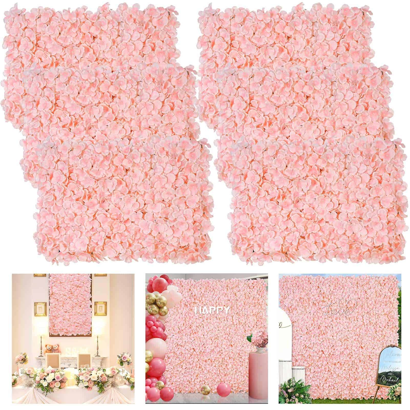 Paneles de Fondo de Pared de Flores Artificiales - Panel de