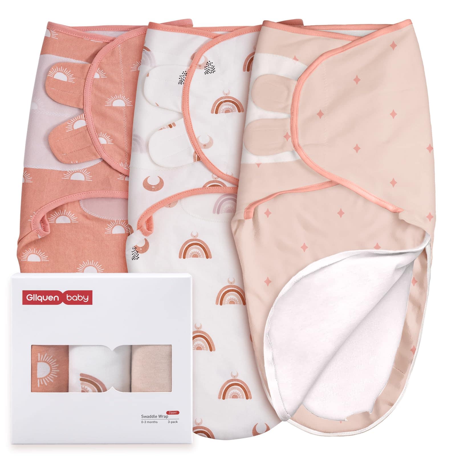 3-Pack de Envolturas para Dormir para Bebés GLLQUEN con