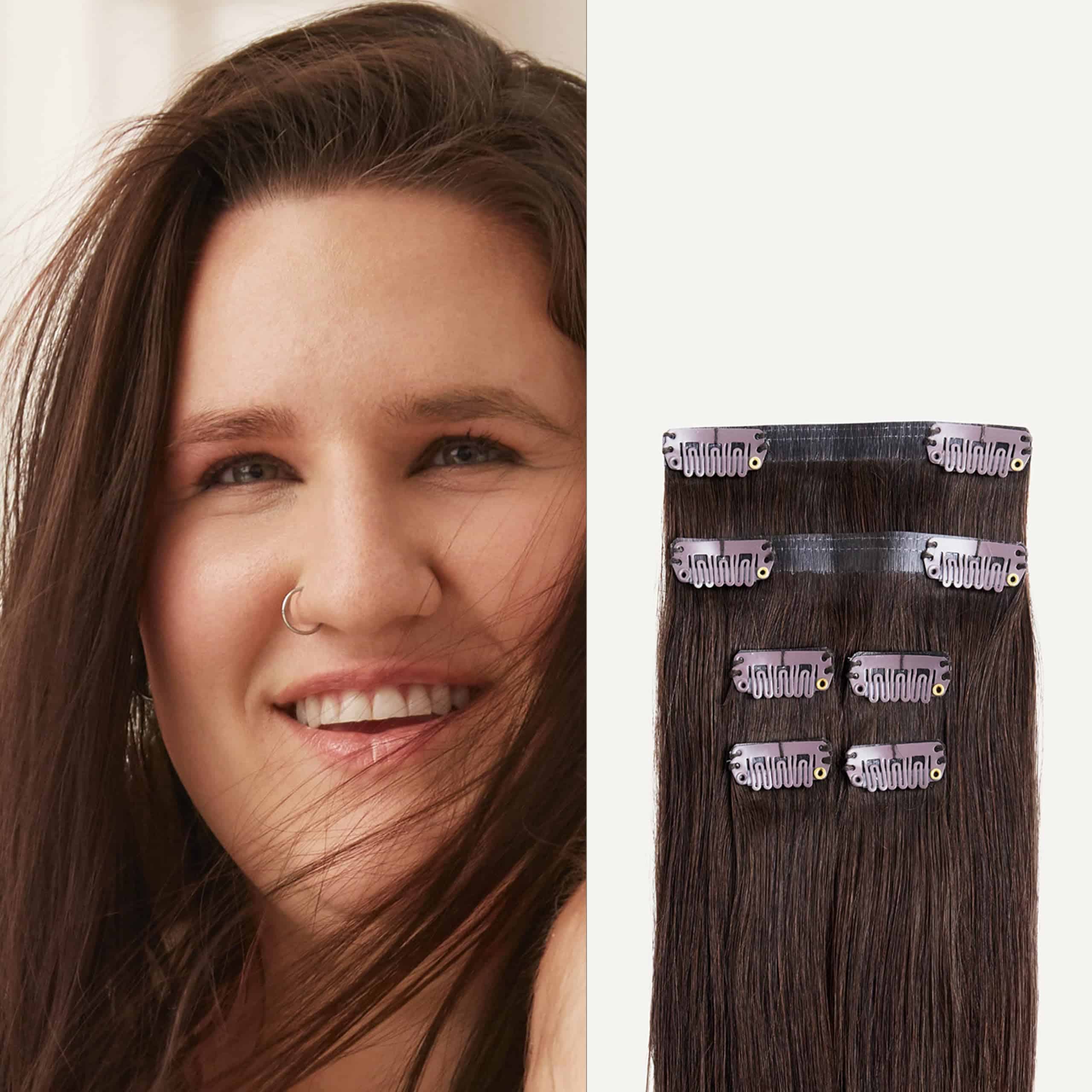 Extensiones de Cabello 100% Remy Luxy para -Marrón Chocolate