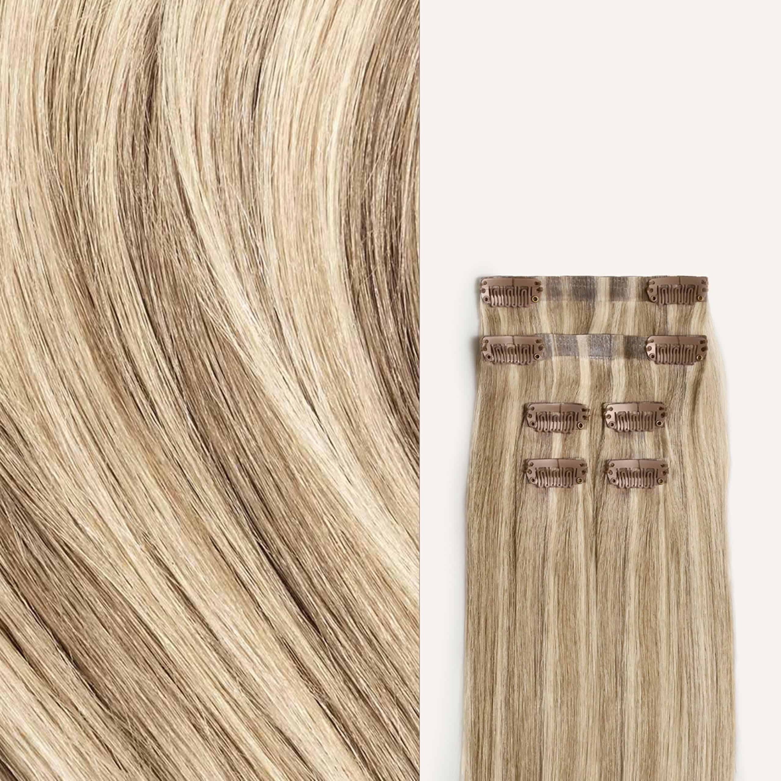 Extensiones de Cabello 100% Remy Luxy para -Rubia Crema Dime