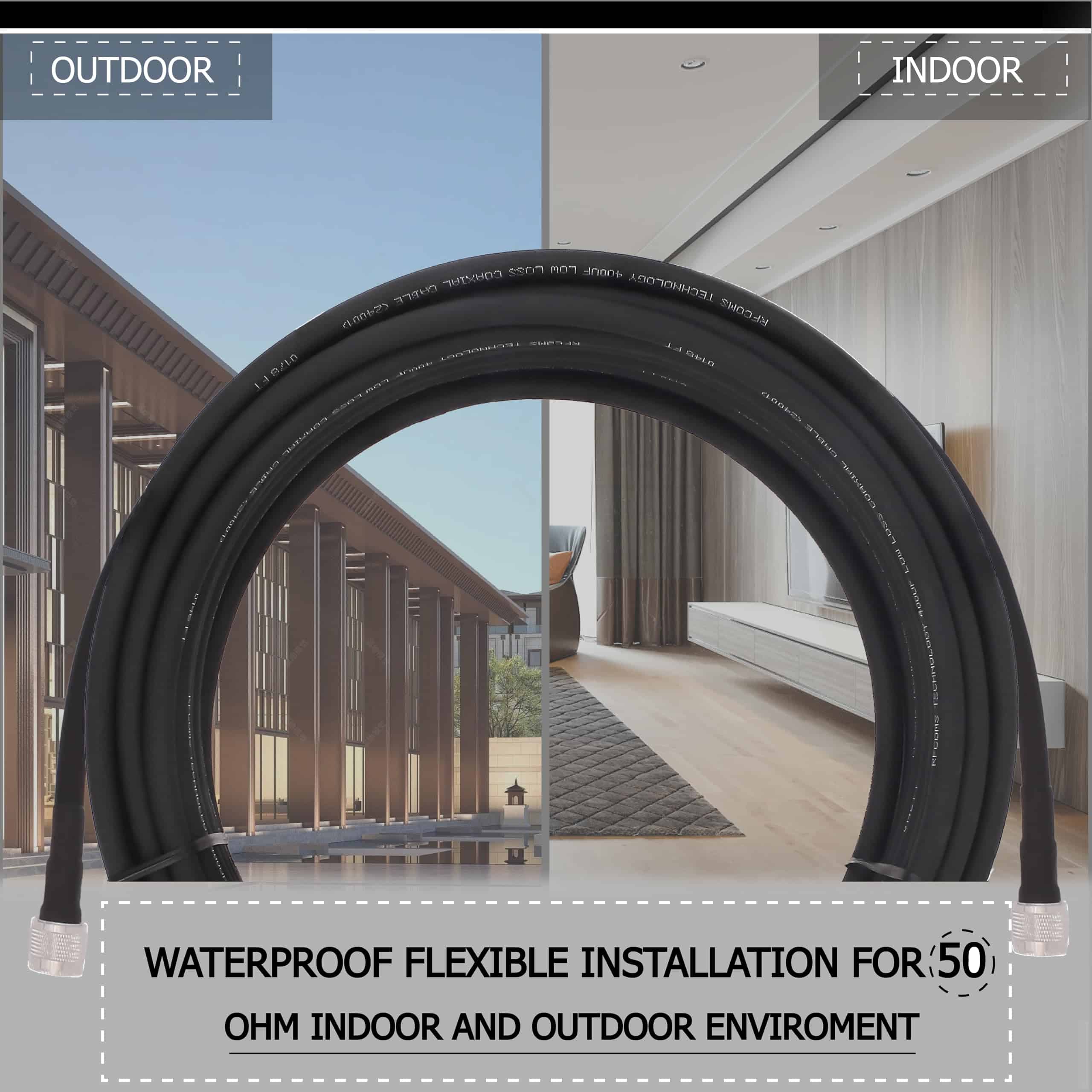 Cable Coaxial Ultraflexible de Baja Pérdida RFCOMS-400, - Image 8