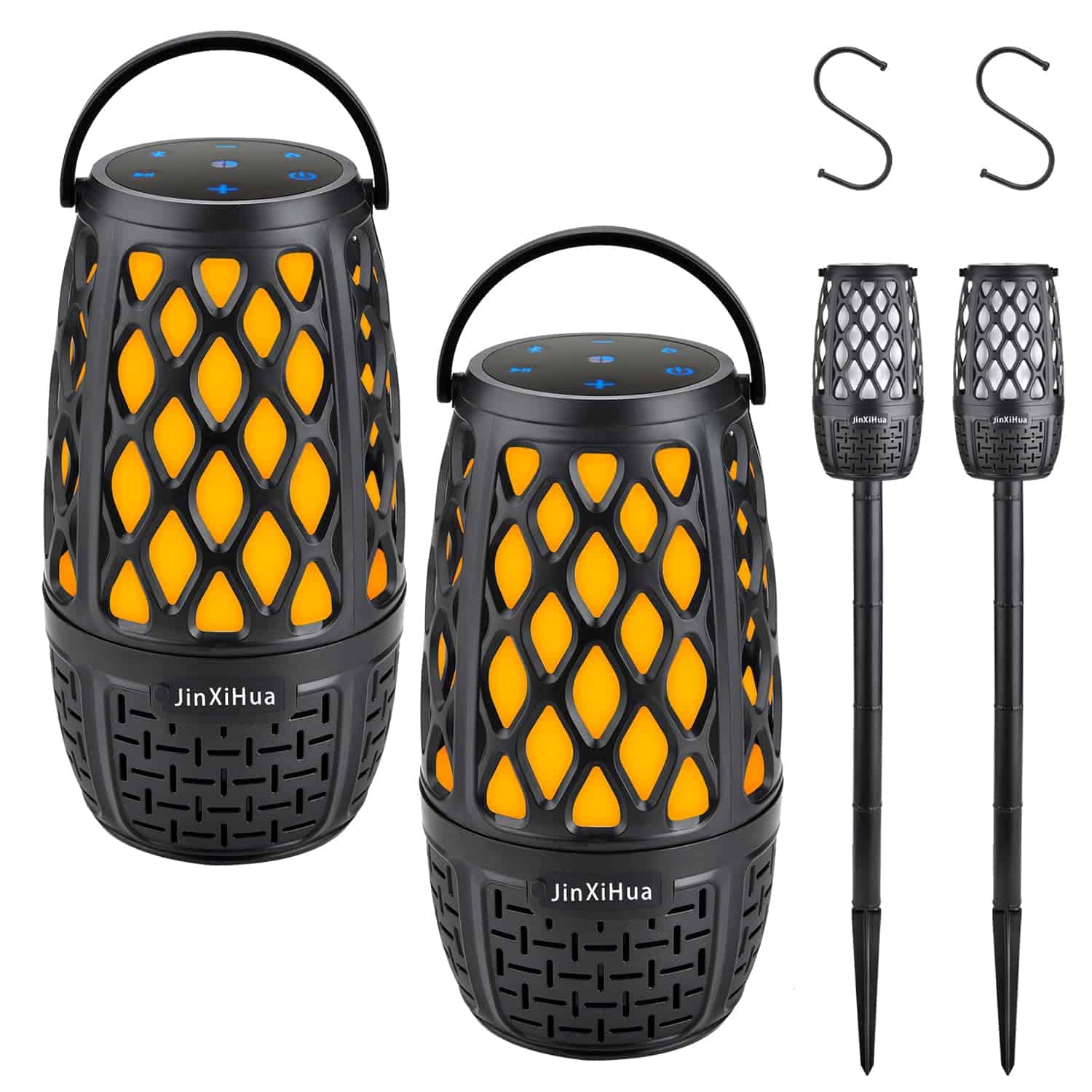 Altavoz de Llama LED Portátil JinXiHua, Paquete de 2,