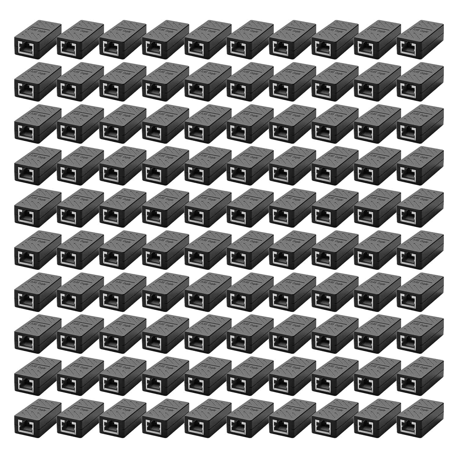 100 PCS Gigabit RJ45 Coupler, Conector de extensor de
