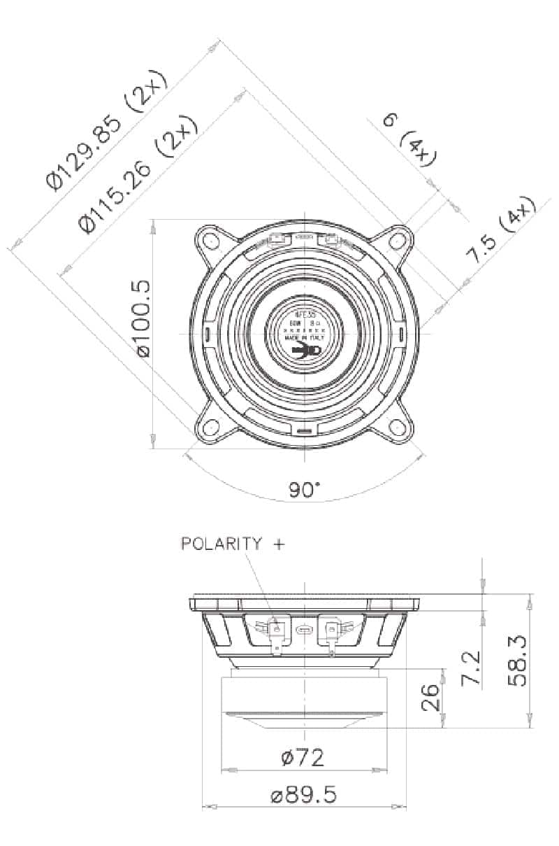 Faital Pro 4FE35-4 Altavoz de rango completo compacto de 4 - Image 7