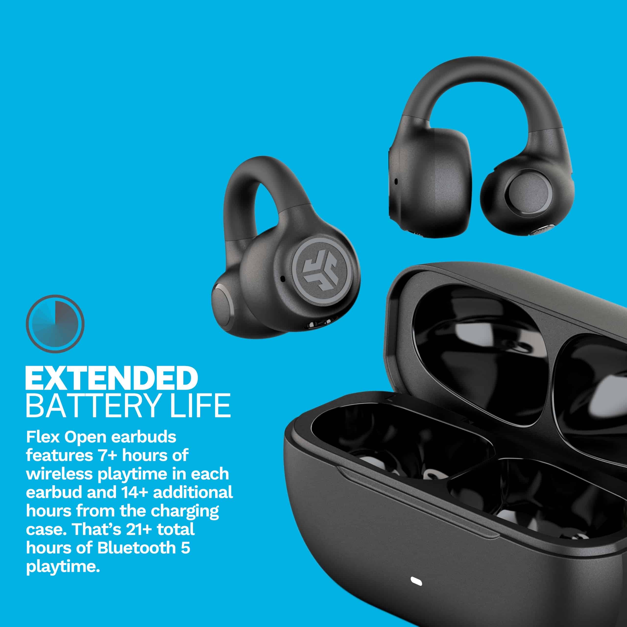 Audífonos JLab Flex Open Earbuds, Negro, Diseño de Clip-on - Image 5