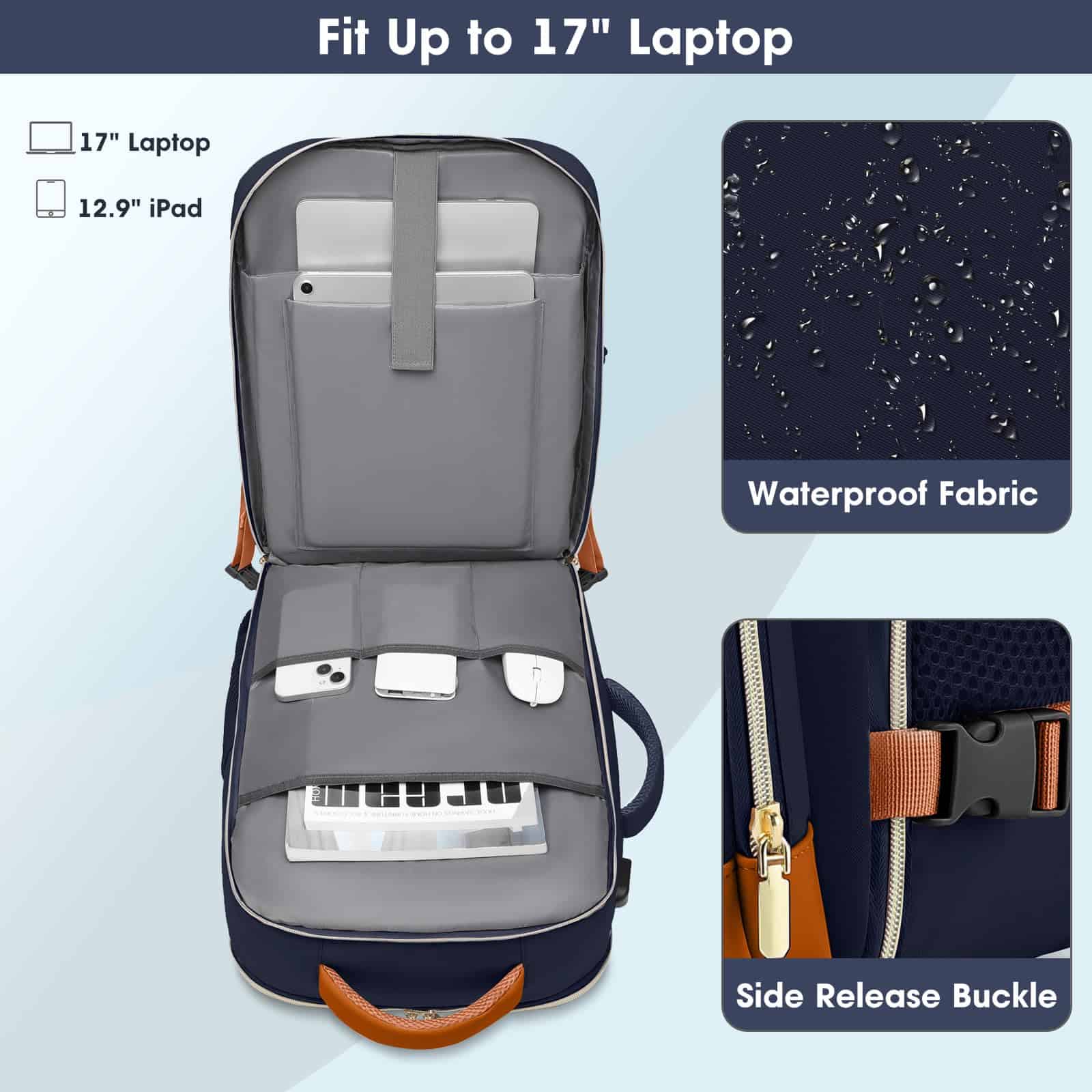 Mochila de Viaje Grande para Llevar en Cabina: Aprobada por - Image 9