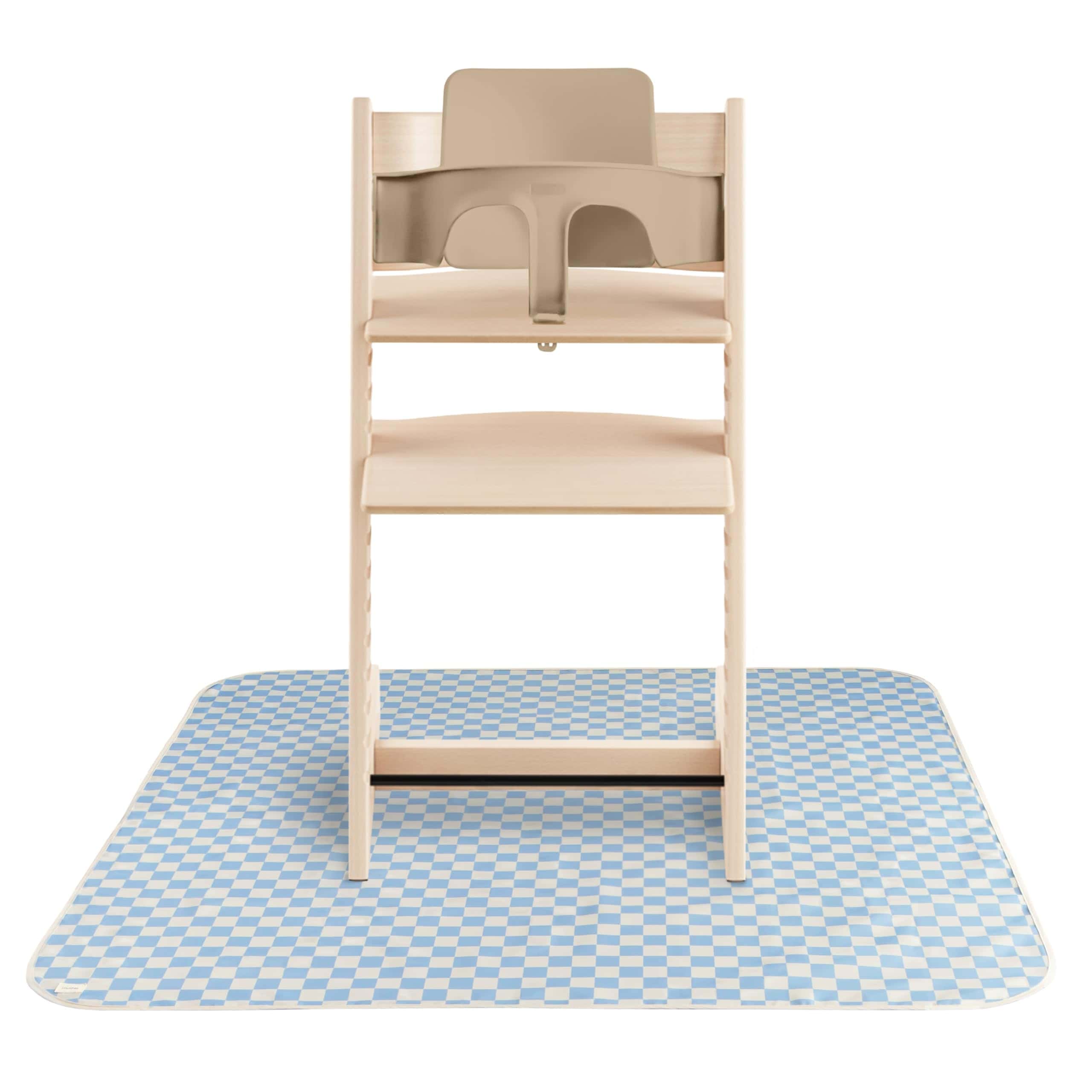 Tapete de bebé mushie 42.5x42.5 pulgadas (Cuadros Azules) |