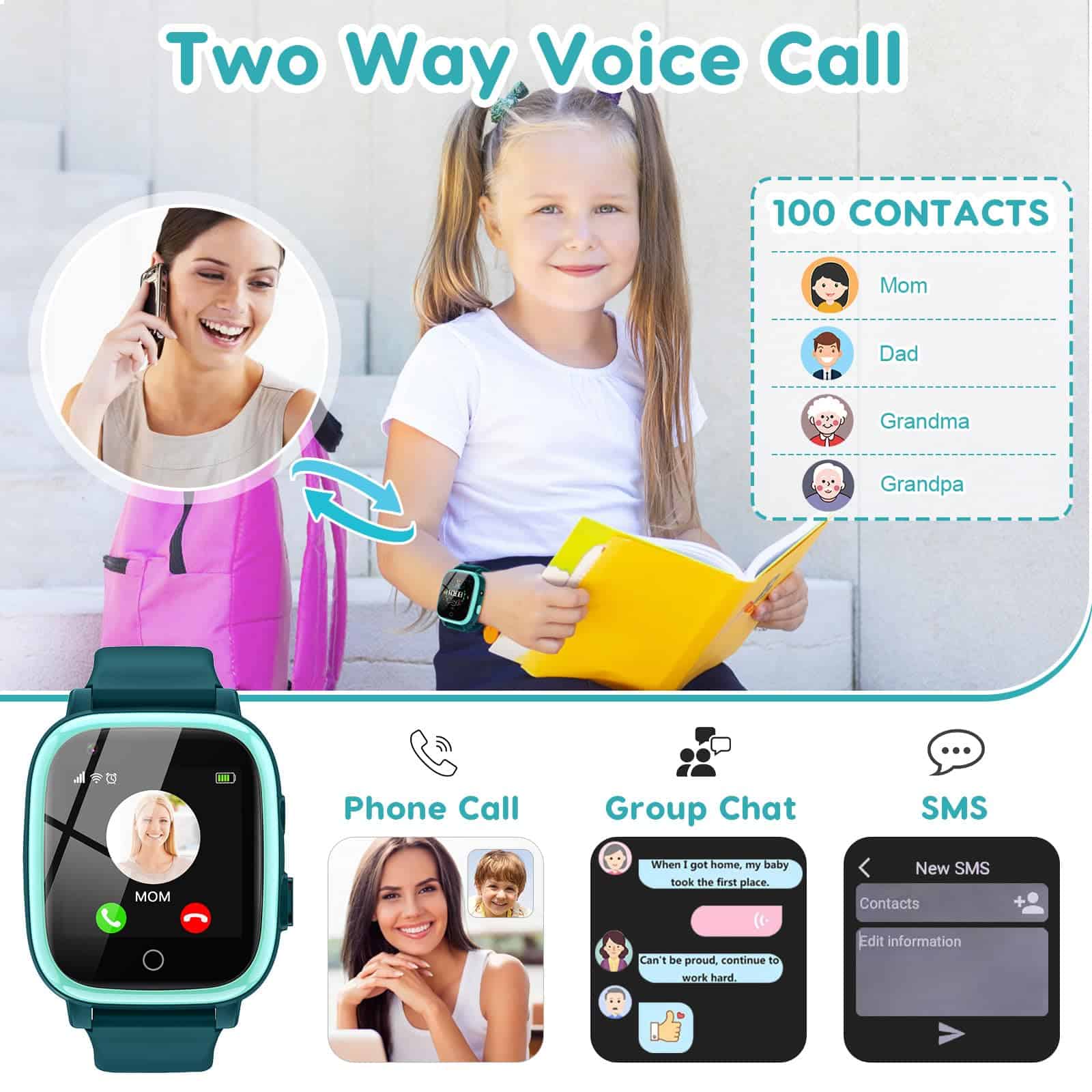 Reloj Inteligente cjc 4G para Niños con -Verde - Imagen 4