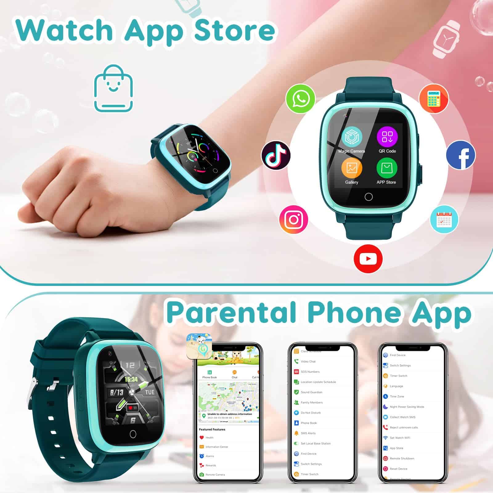 Reloj Inteligente cjc 4G para Niños con -Verde - Imagen 8