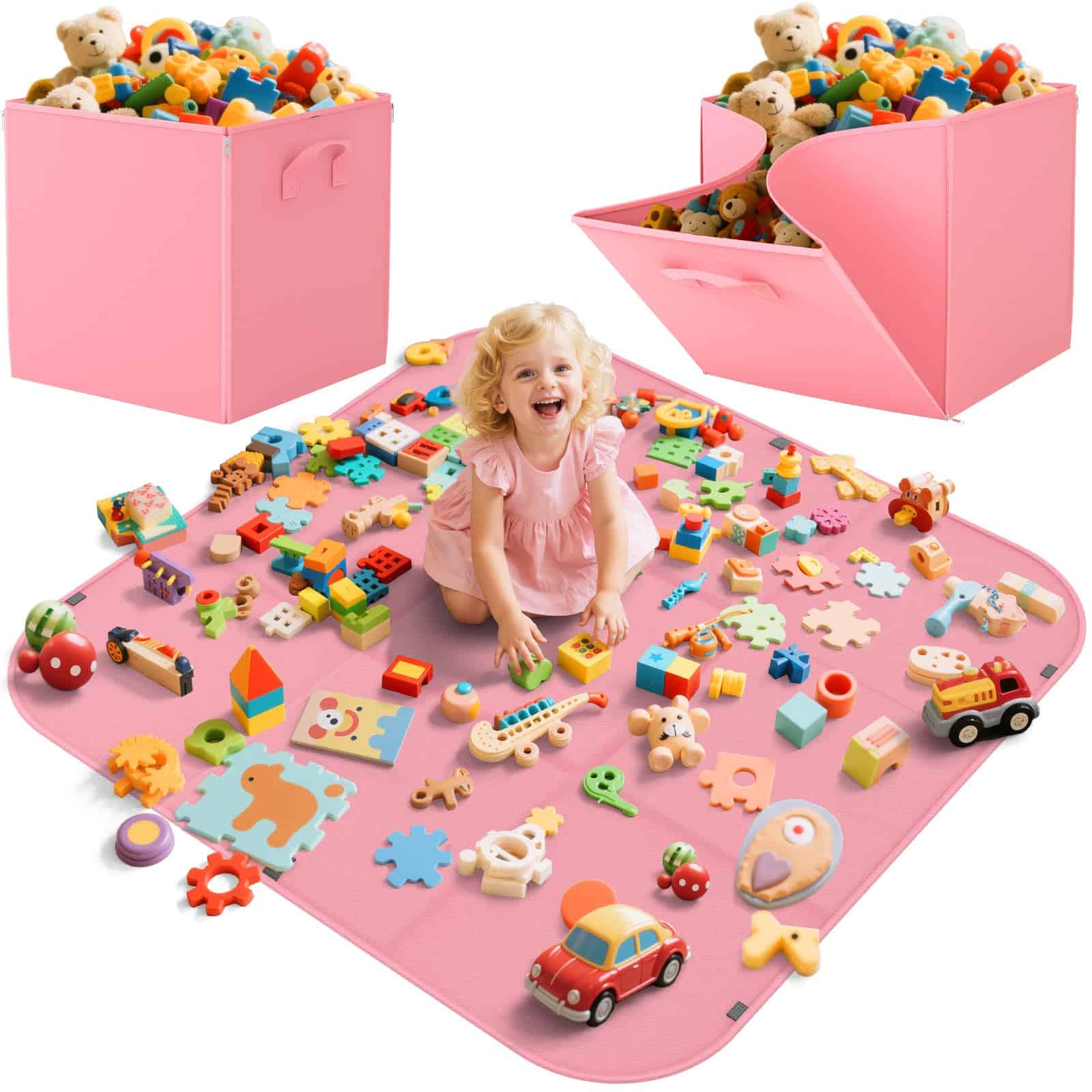 YOHOOLYO 2 En 1 Almacenamiento de Juguetes Mantel de Juego,