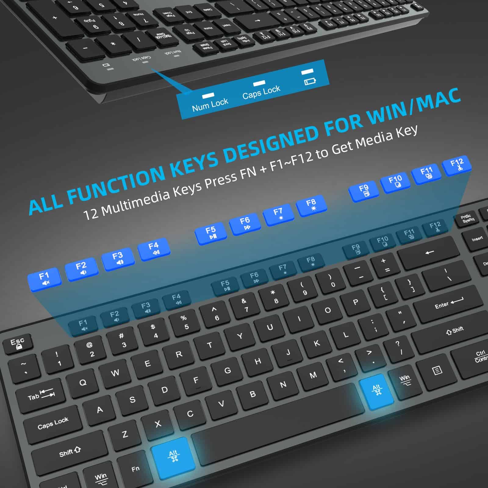 Teclado Inalámbrico BFRIENDit Ultra - Teclas -Gris - Image 7