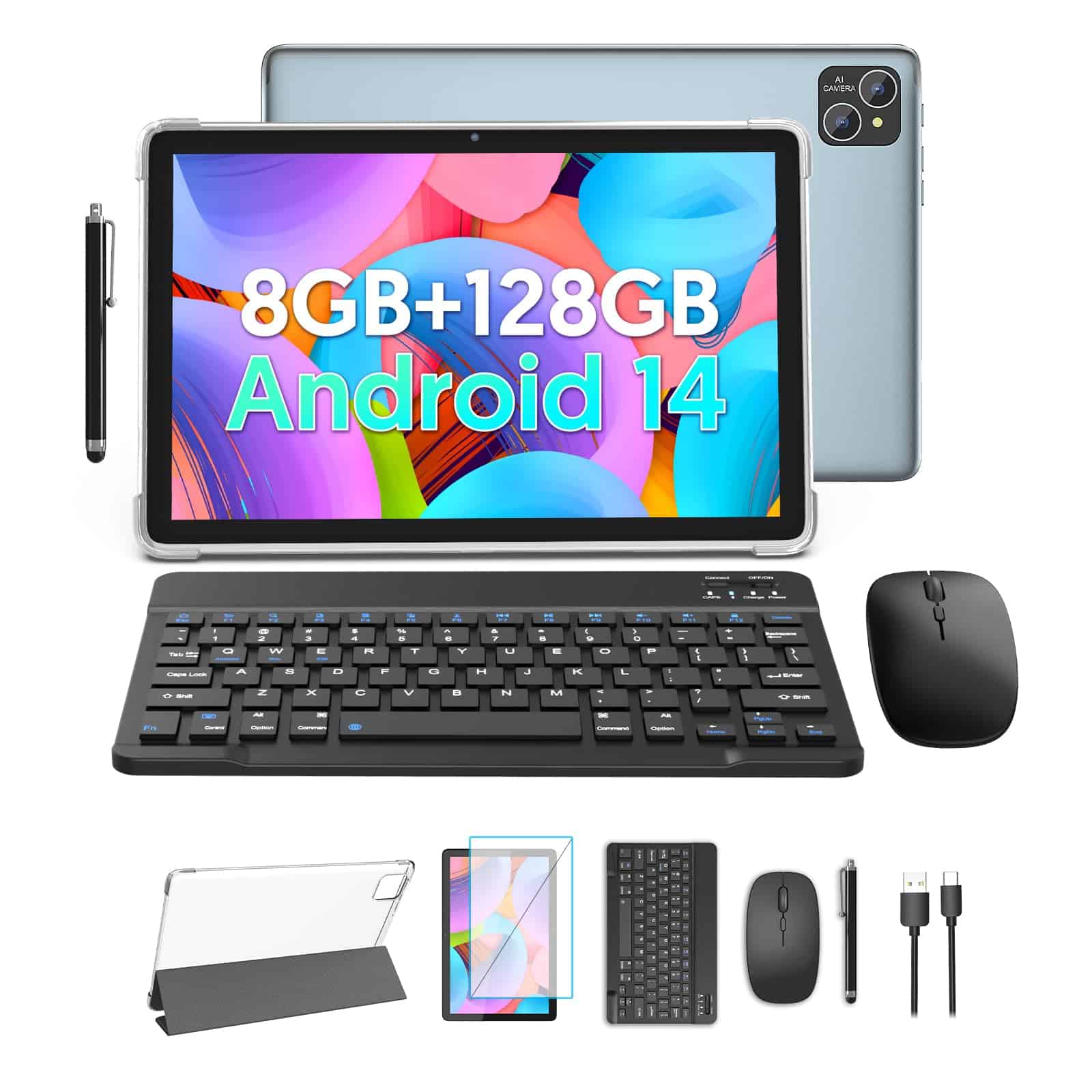 Tablet PC BAKEN 2024 Android 14, 10 pulgadas Octa-Core, 8GB