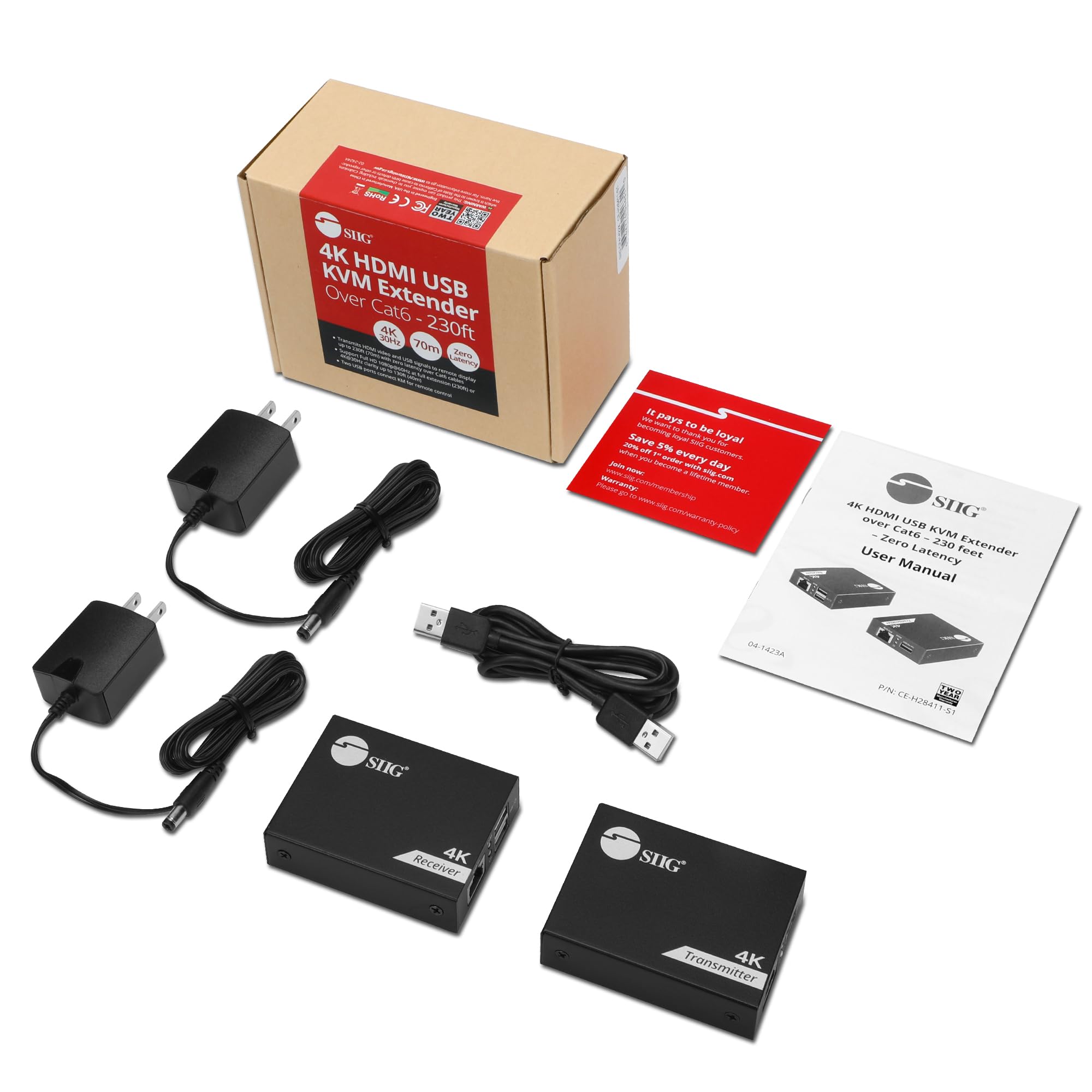 Extensor KVM HDMI USB 4K sobre CAT6-1080p (230ft) & 4K30Hz - Image 9