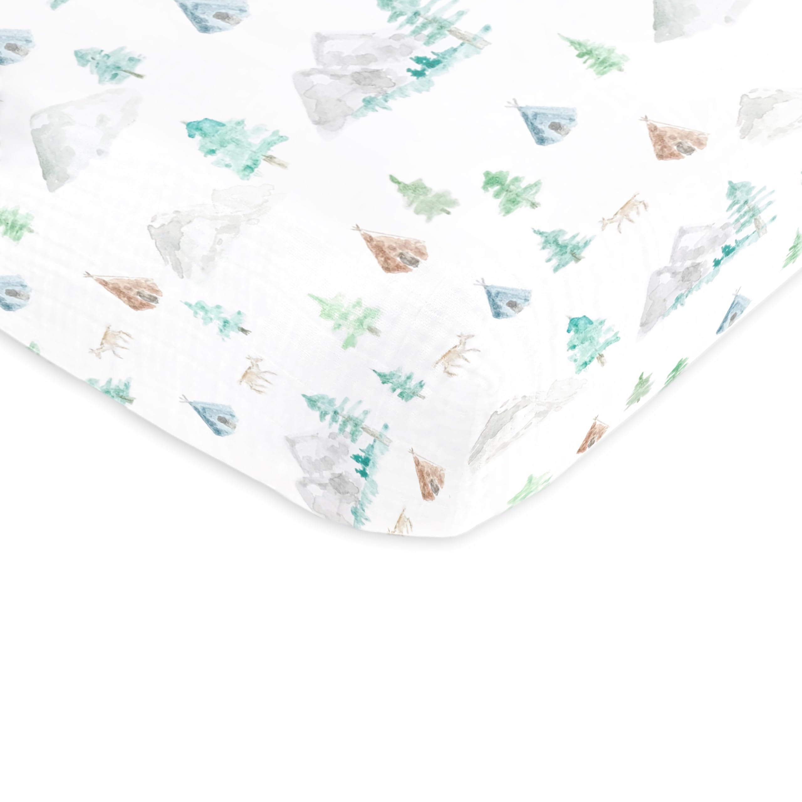 Sábana Ajustable de Muselina de Algodón SwaddleDesigns,