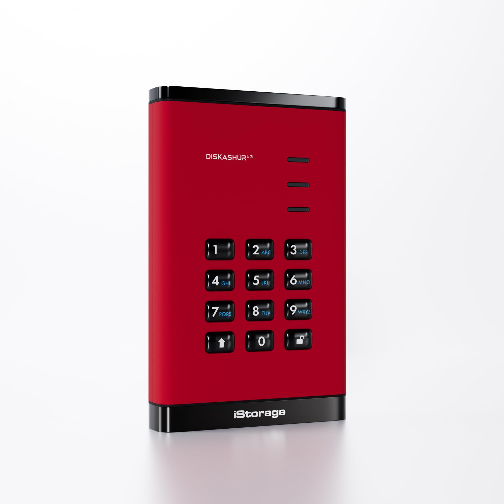 iStorage diskAshur3 SSD 1TB Rojo - Unidad de estado sólido