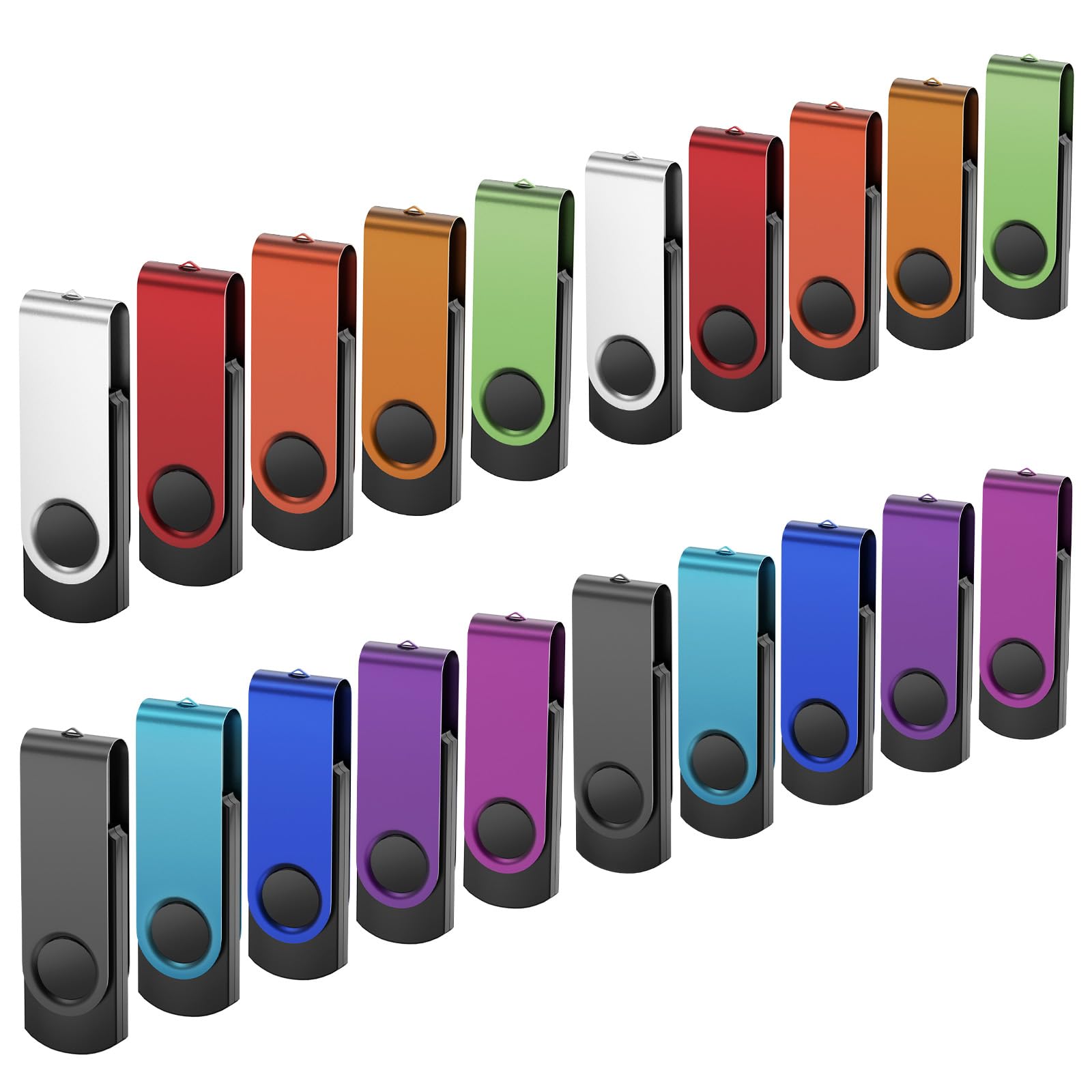 Paquete de 20 Memorias USB Kepmem de 4GB 2.0 con Llavero -