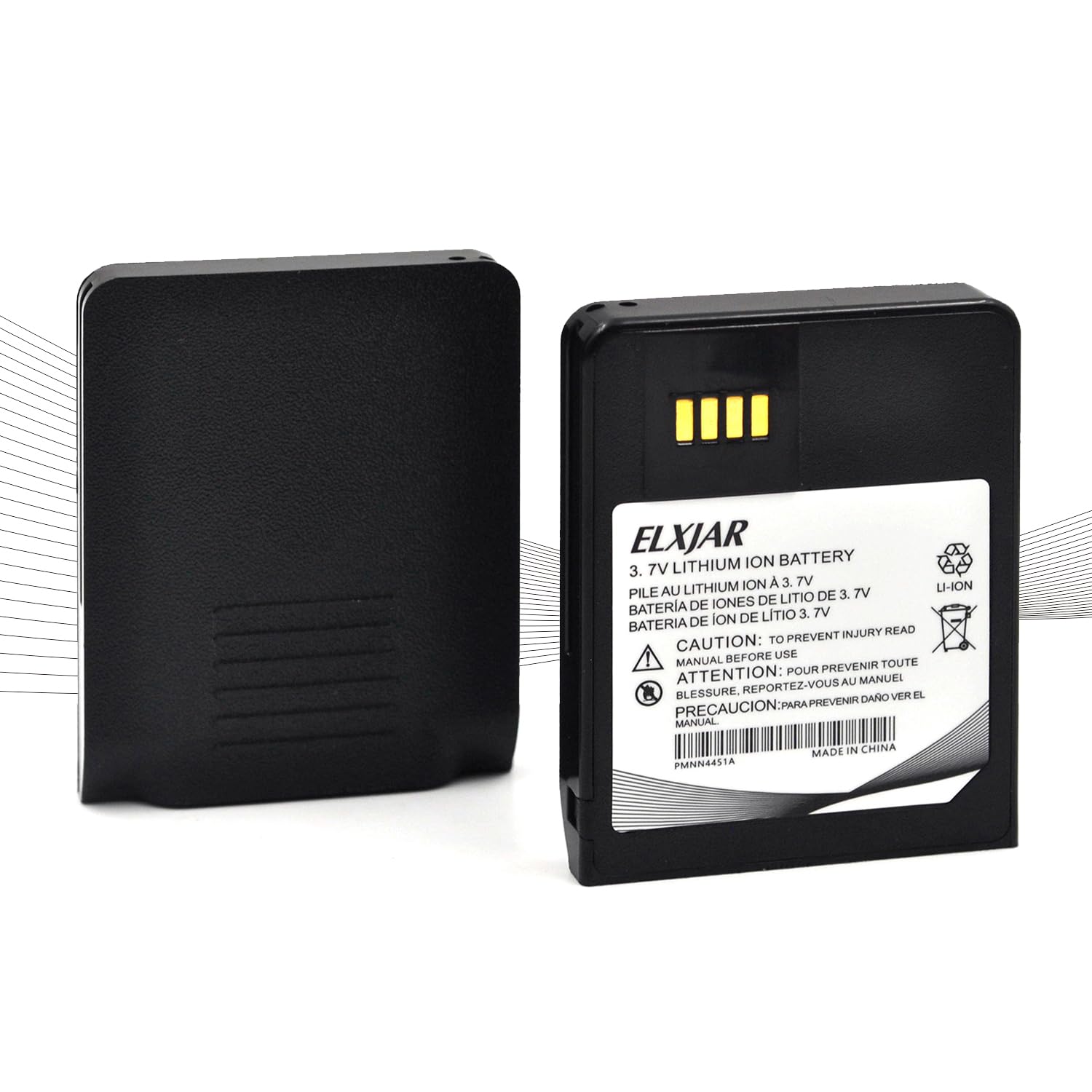 (Paquete de 2) Batería de Li-ion PMNN4451A de 3.7V 1100mAh