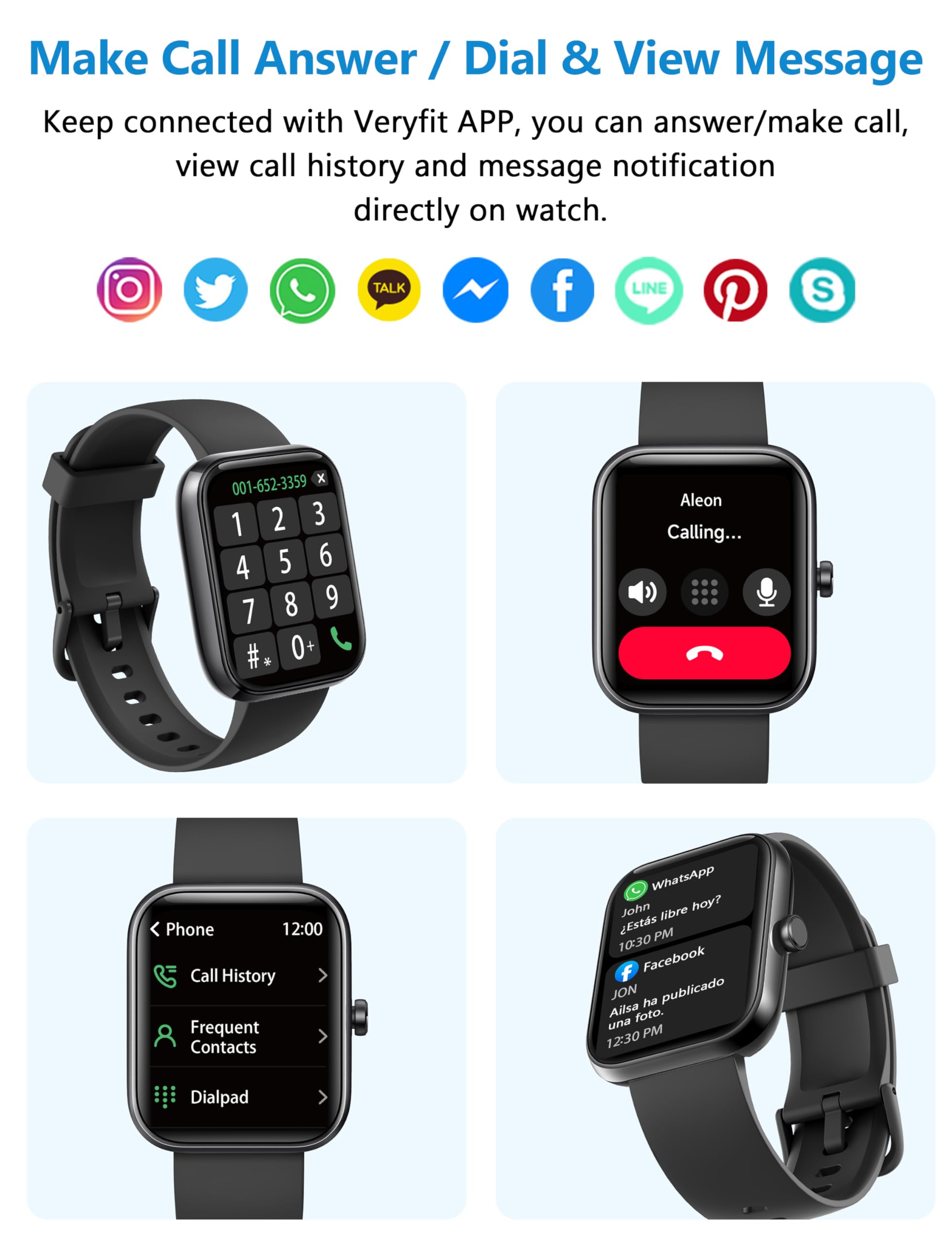 Smartwatch, Reloj Inteligente de 44mm para Hacer y - Image 5