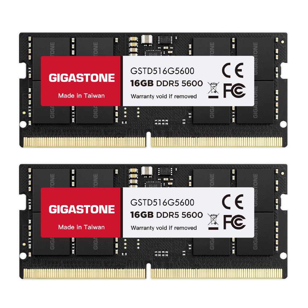 ¡Solo DDR5 RAM para Laptop! Kit GIGASTONE de 32GB (2x16GB)
