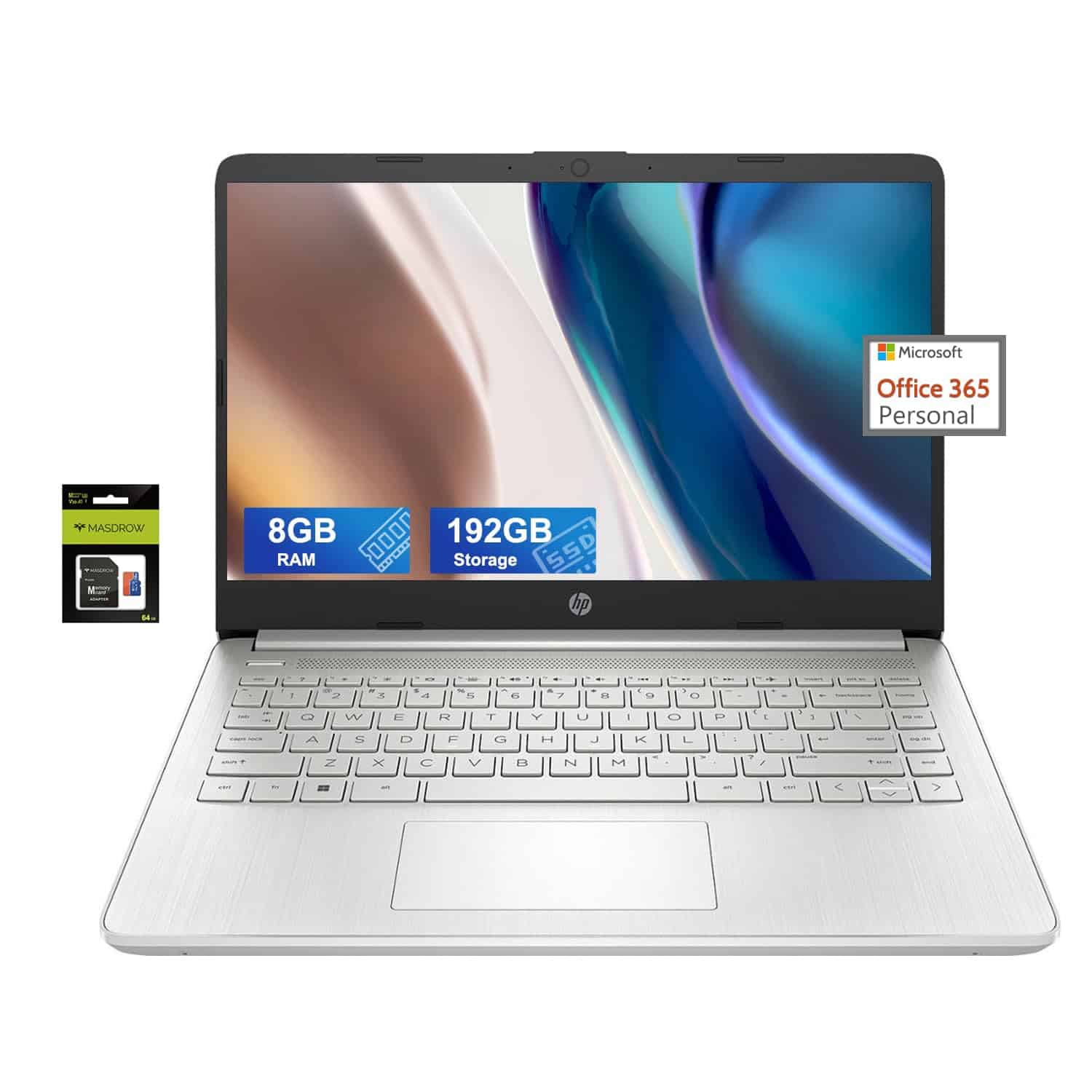 Laptop HP 14 14'' Intel N4120 8GB 128GB Windows 11-Plateado
