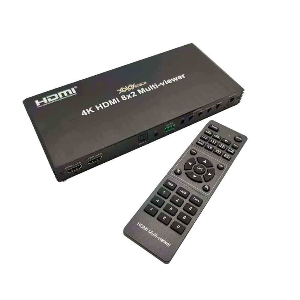 XOLORspace QV802 4K 60hz HDMI 8×2 Multi-viewer Switch