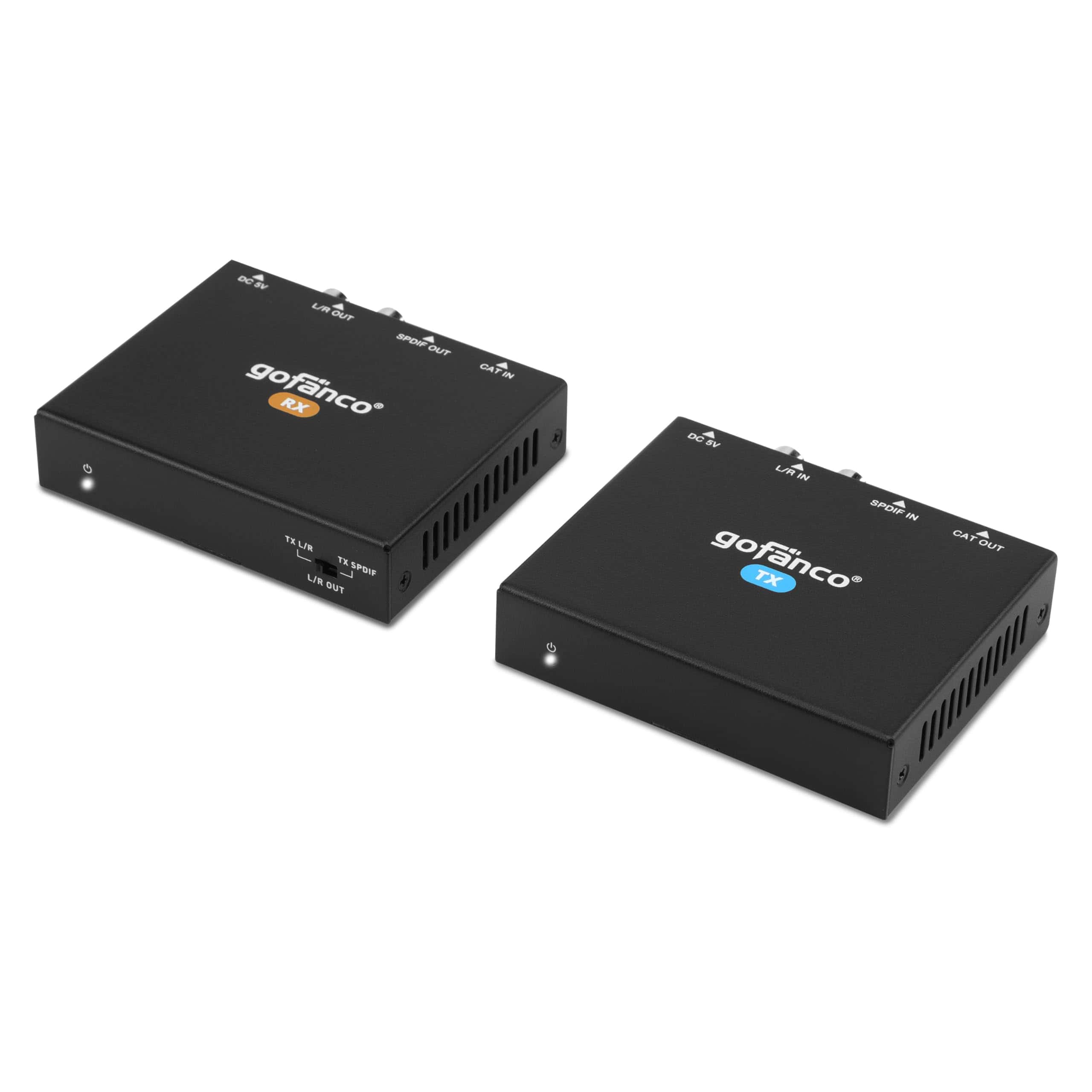gofanco Audio Over Ethernet CAT5e/6 - Cero Latencia, DAC