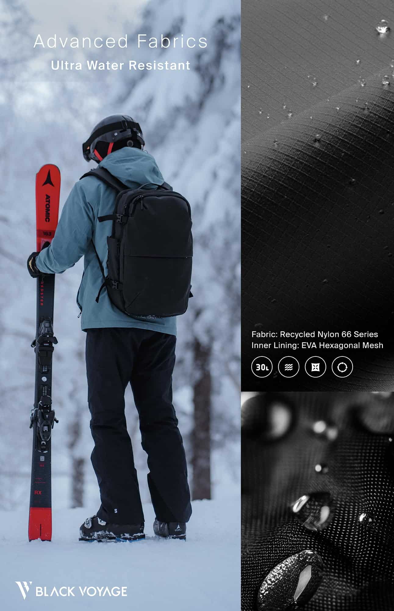 Mochila de Viaje BlackVoyage Vortex con Sistema de Sellado - Image 8