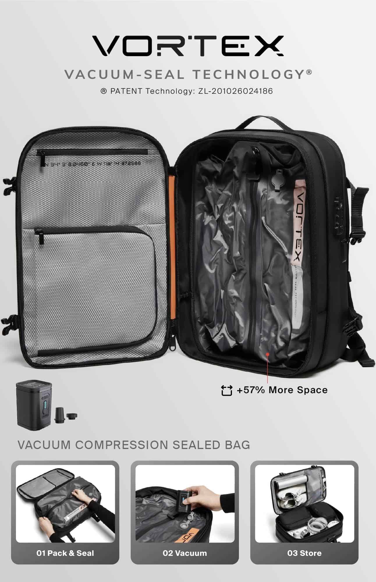 Mochila de Viaje con Sistema de -Negro - Image 3