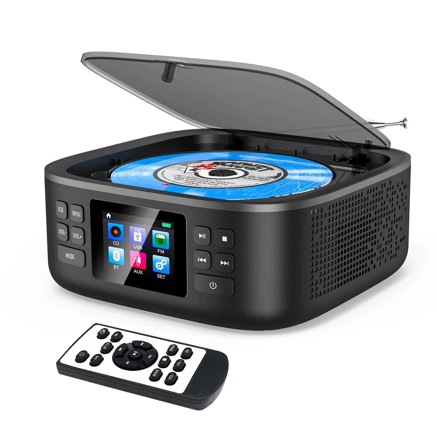 Reproductor de CD Bluetooth Portátil, Boombox de Escritorio