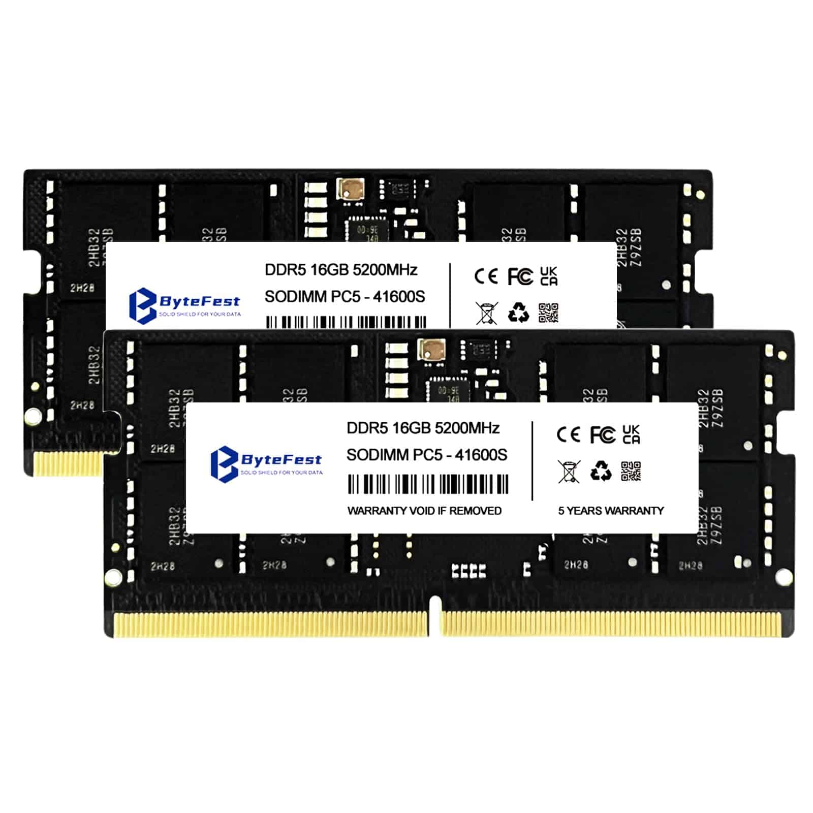 ByteFest DDR5 RAM 32GB (2x16GB) 5200MHz PC5-41600 CL42 1.1V