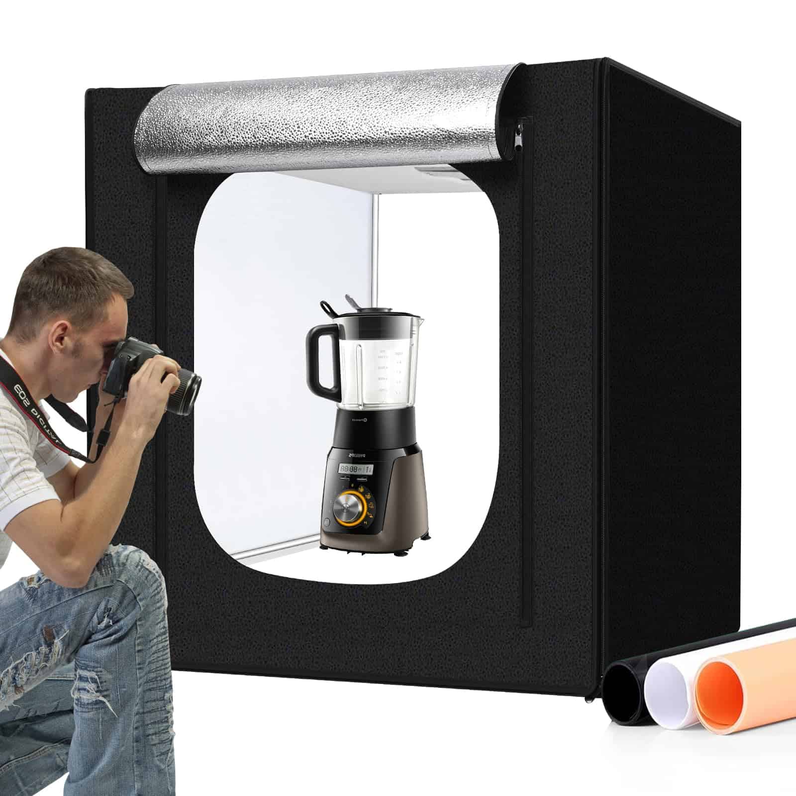 Caja de luz para estudio fotográfico de 32x32 pulgadas para